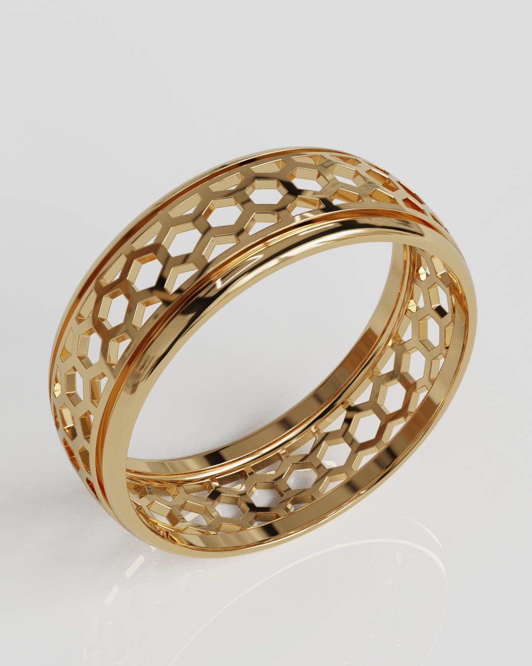 Anillo Panal oro rosa 18K