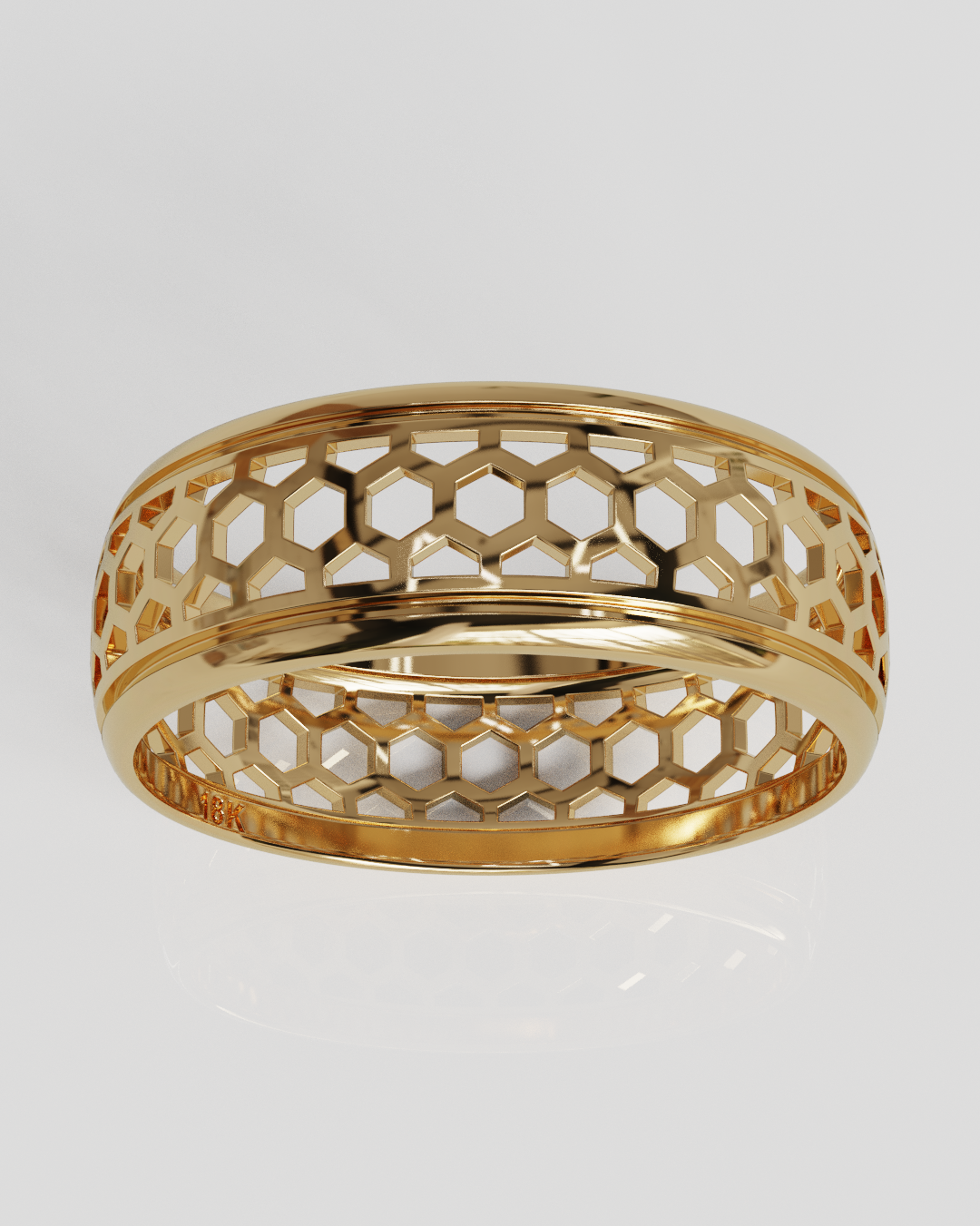 Anillo Panal oro rosa 18K