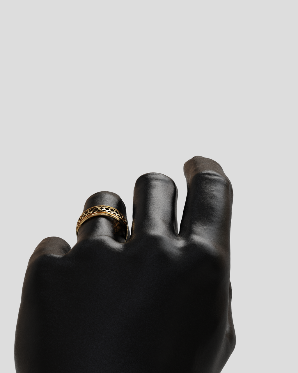 Anillo Panal oro rosa 18K