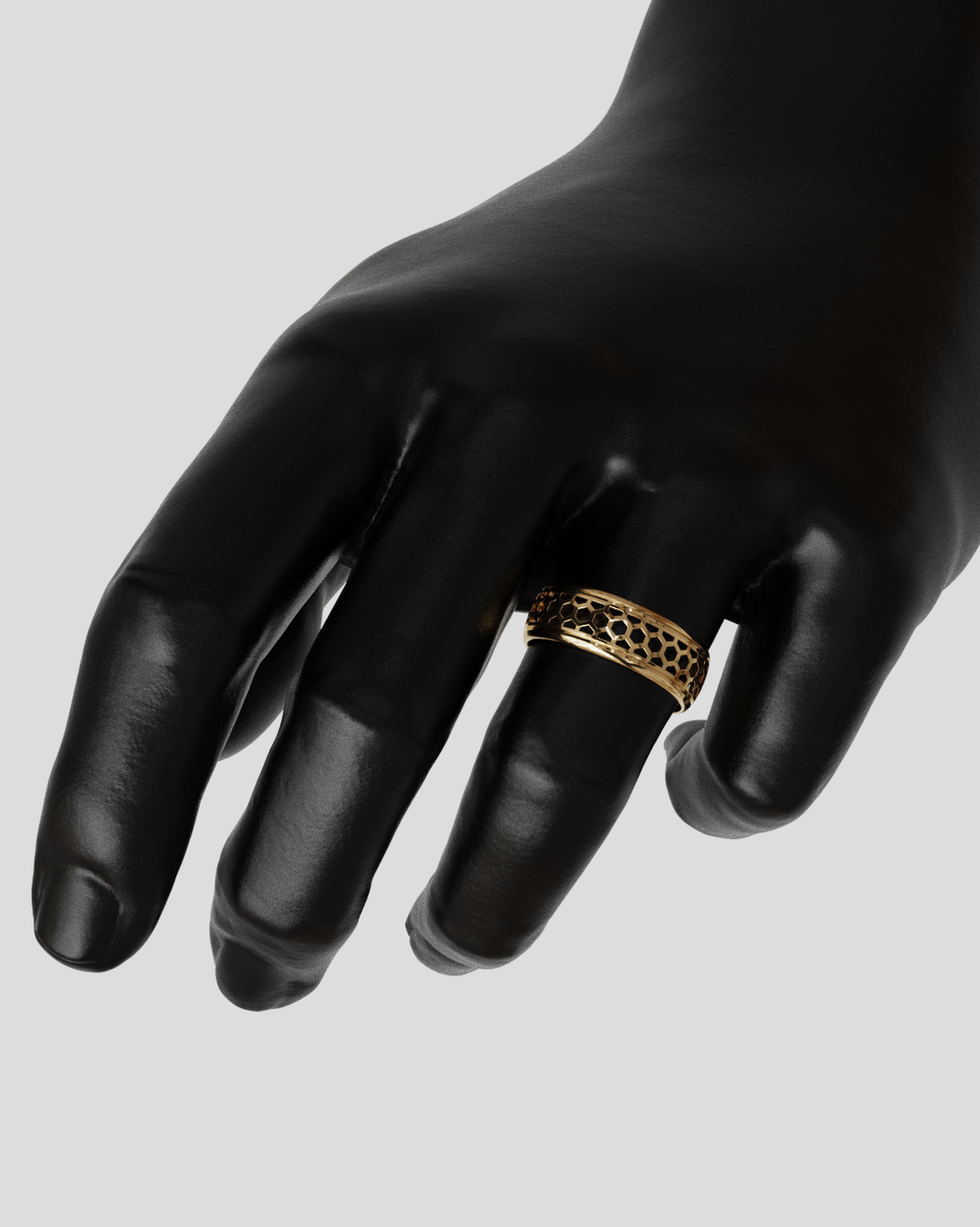 Anillo Panal oro rosa 18K