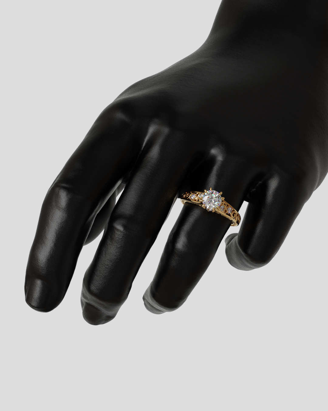 Anillo fligree oro rosa 18K