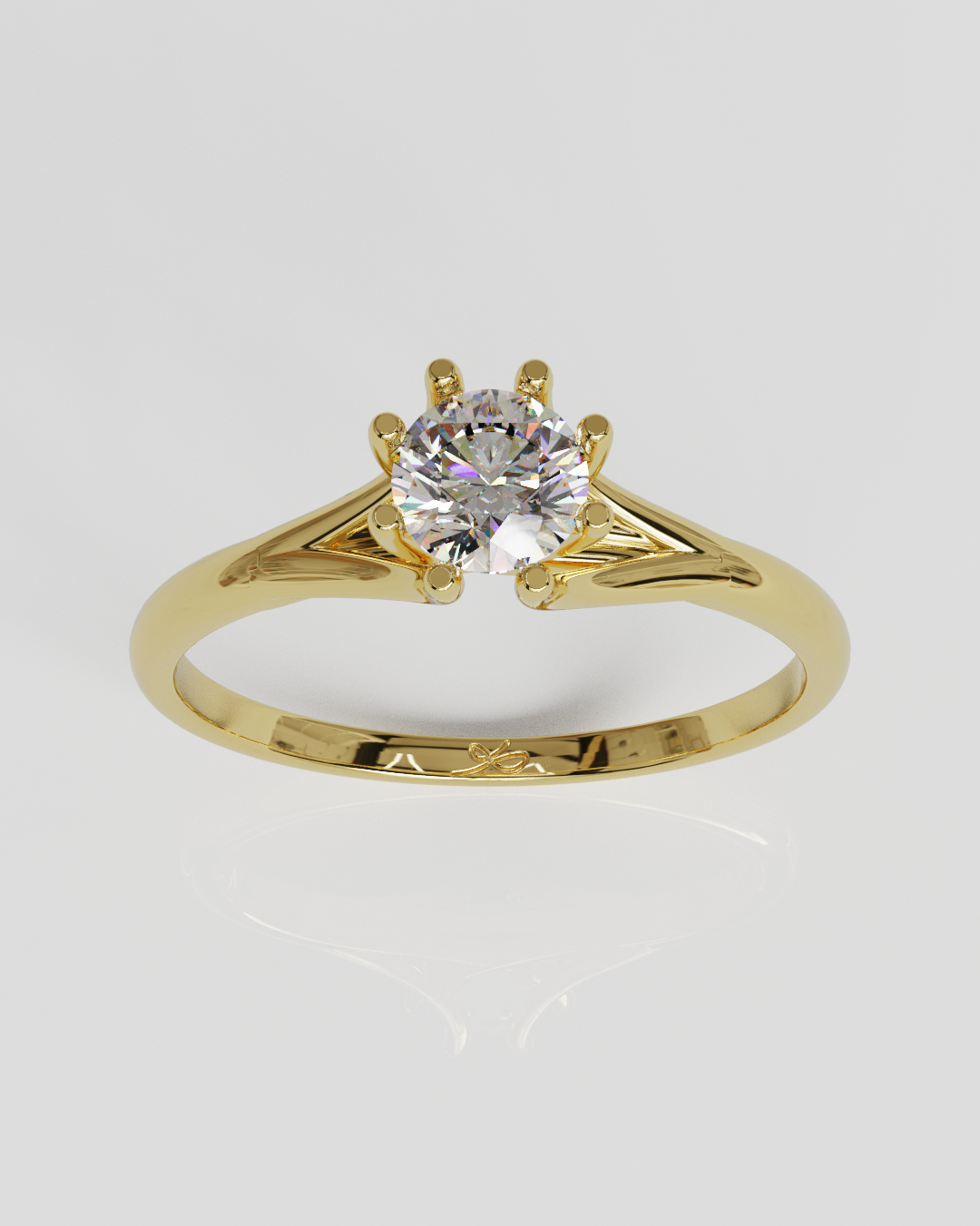 Anillo Lira oro amarillo 18K