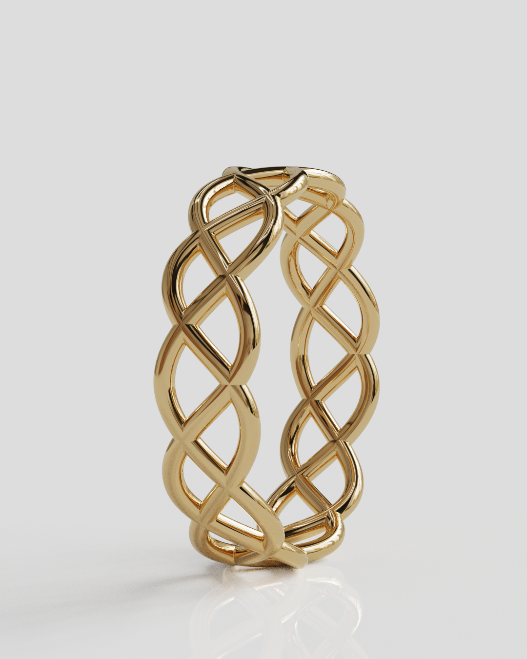 Anillo Entrelazado oro rosa 18K