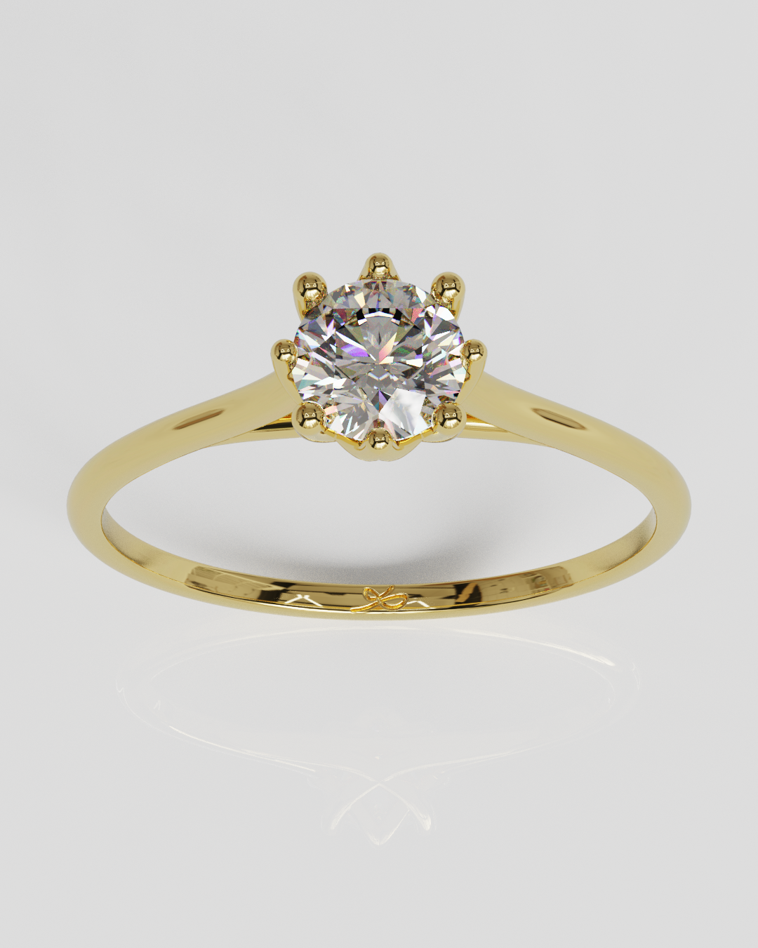 Anillo solitario Elfi oro amarillo 18K 15%OFF