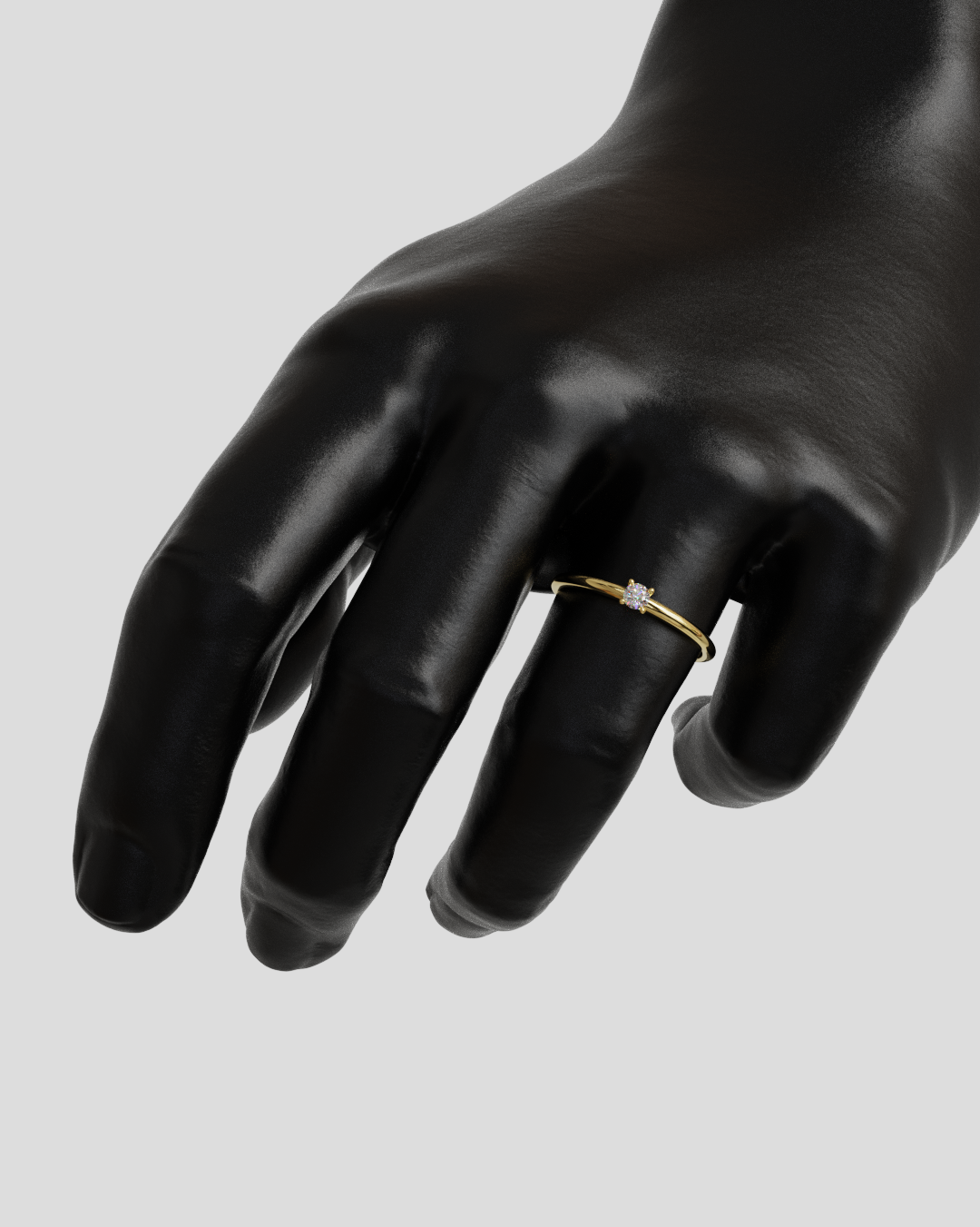 Anillo solitario luz oro amarillo 18K 15%OFF