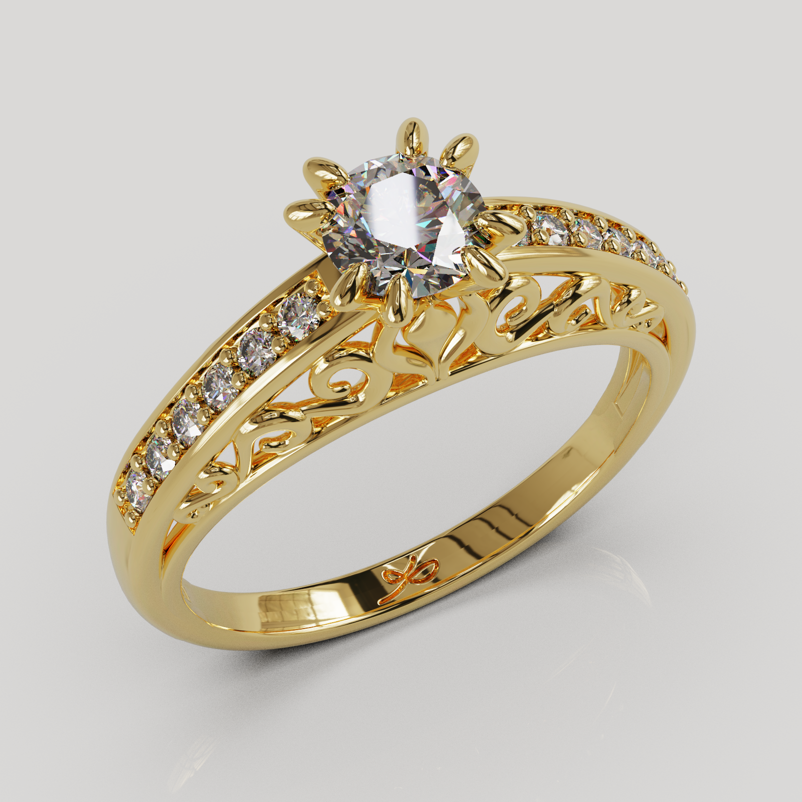 Anillo Catedral oro 18K