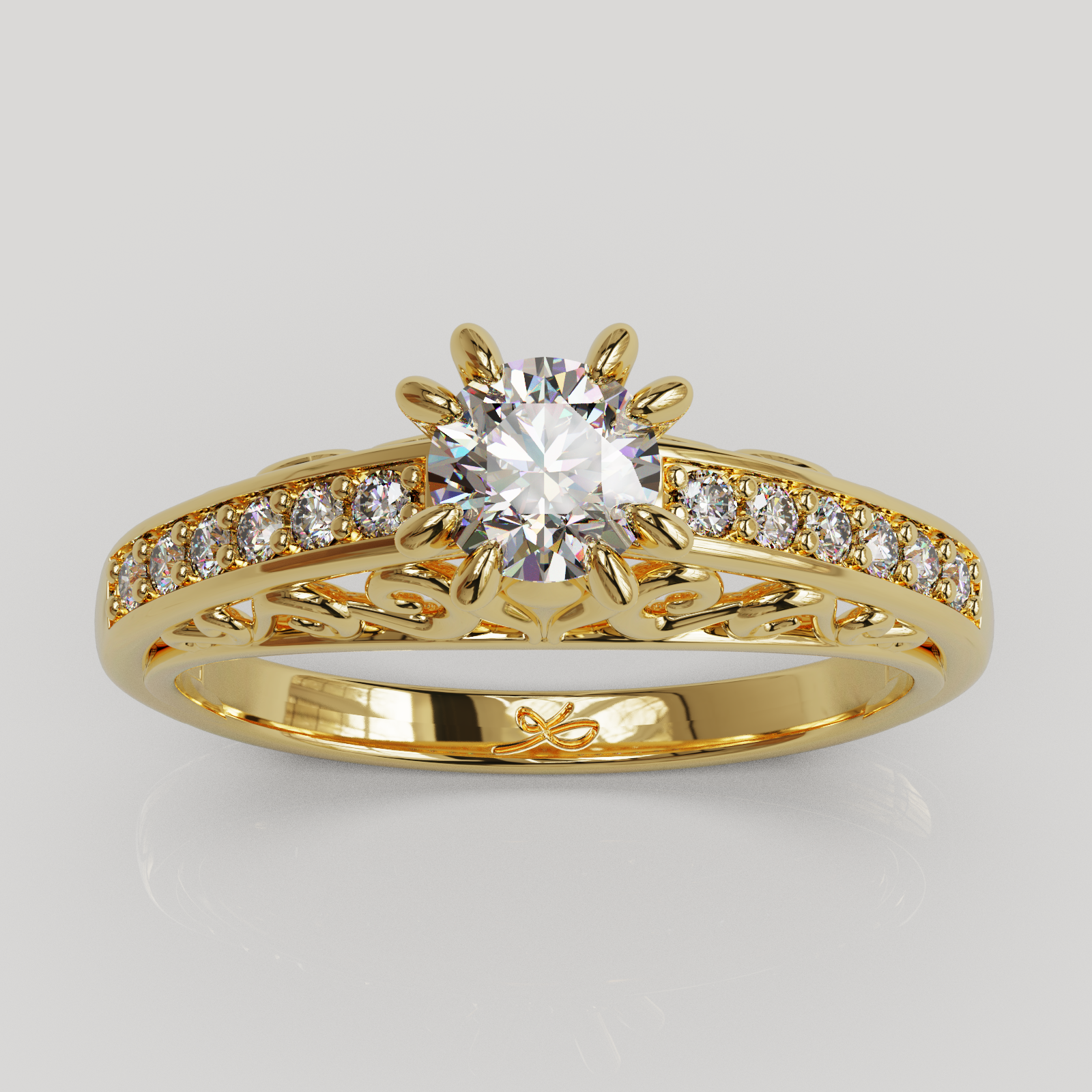 Anillo Catedral oro 18K