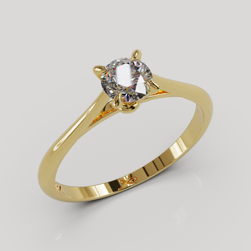 Anillo solitario Baggy oro 18K