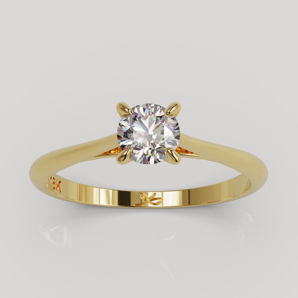 Anillo solitario Baggy oro 18K