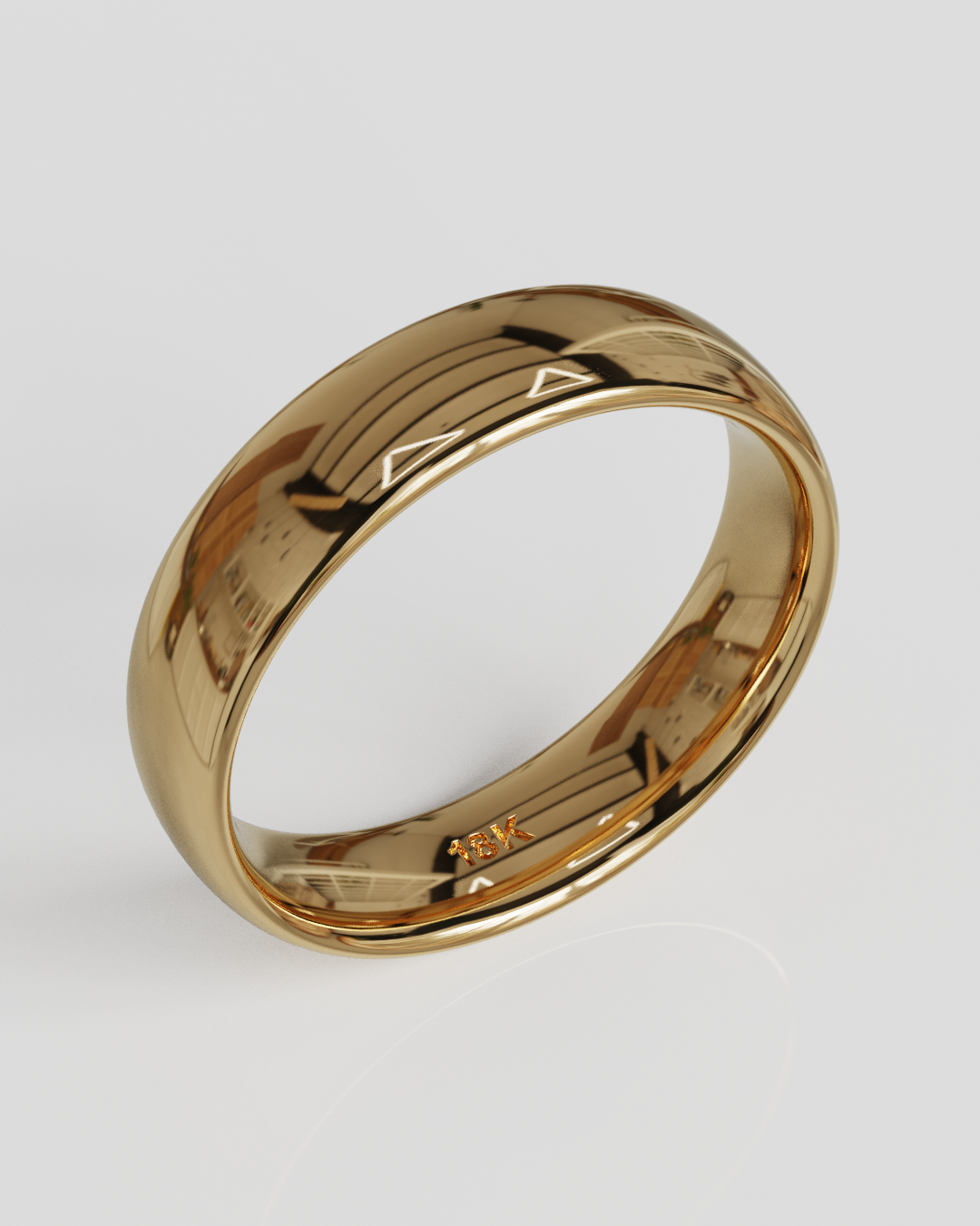 Argolla Mediacaña 5mm 6gramos oro rosa 18K