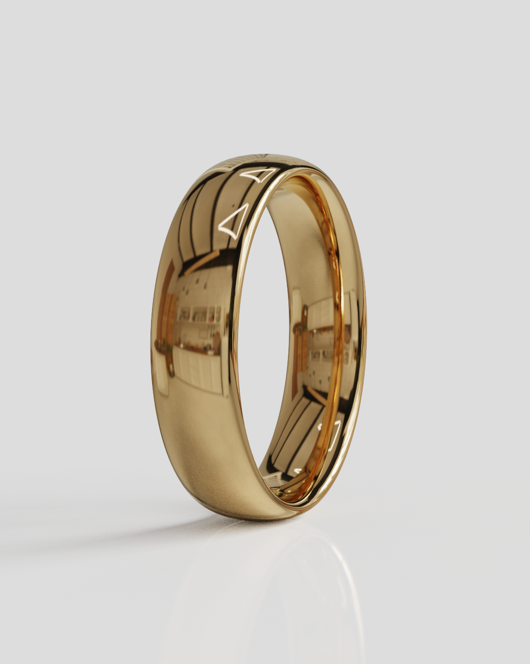 Argolla Mediacaña 5mm 6gramos oro rosa 18K