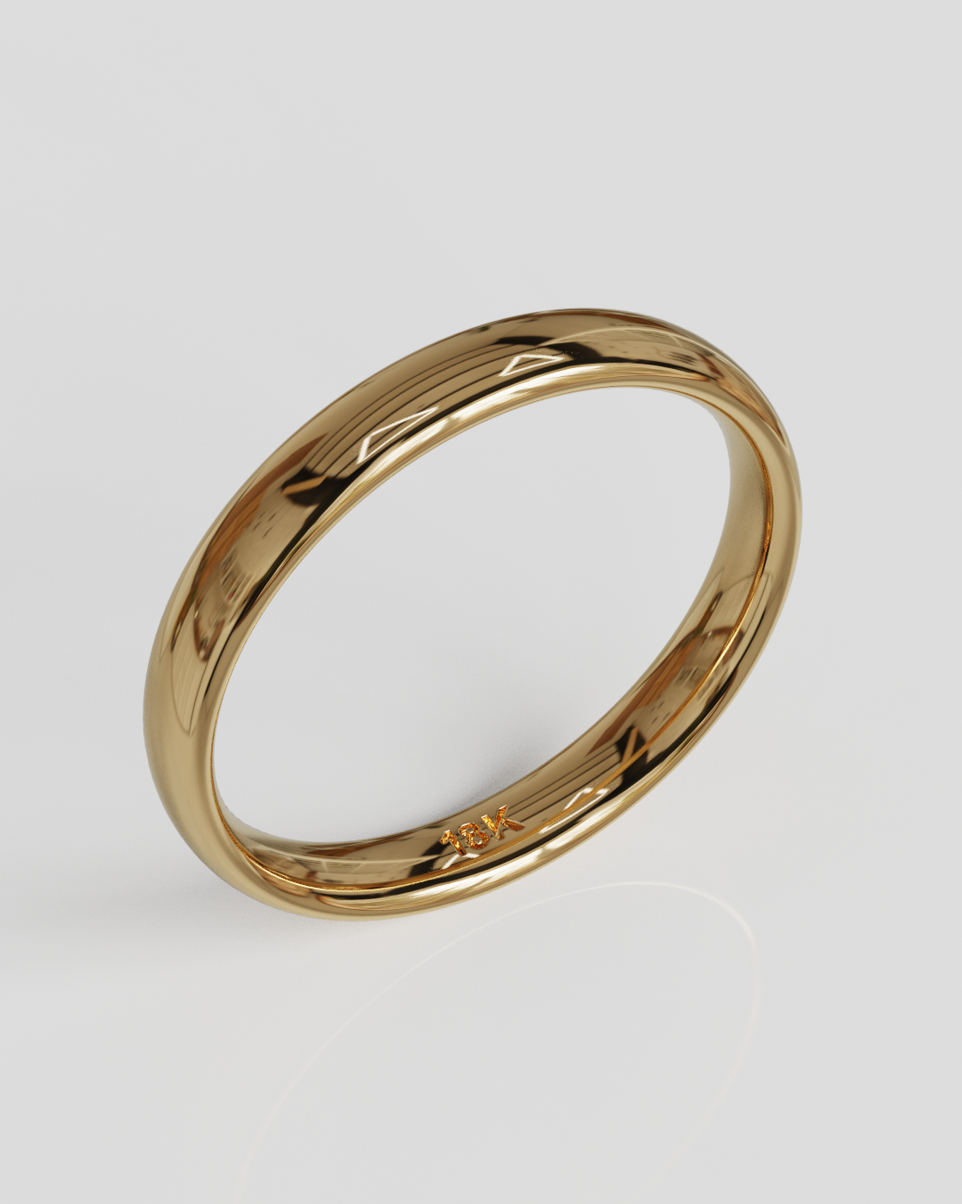 Argolla Mediacaña 3mm 3gramos oro rosa 18K