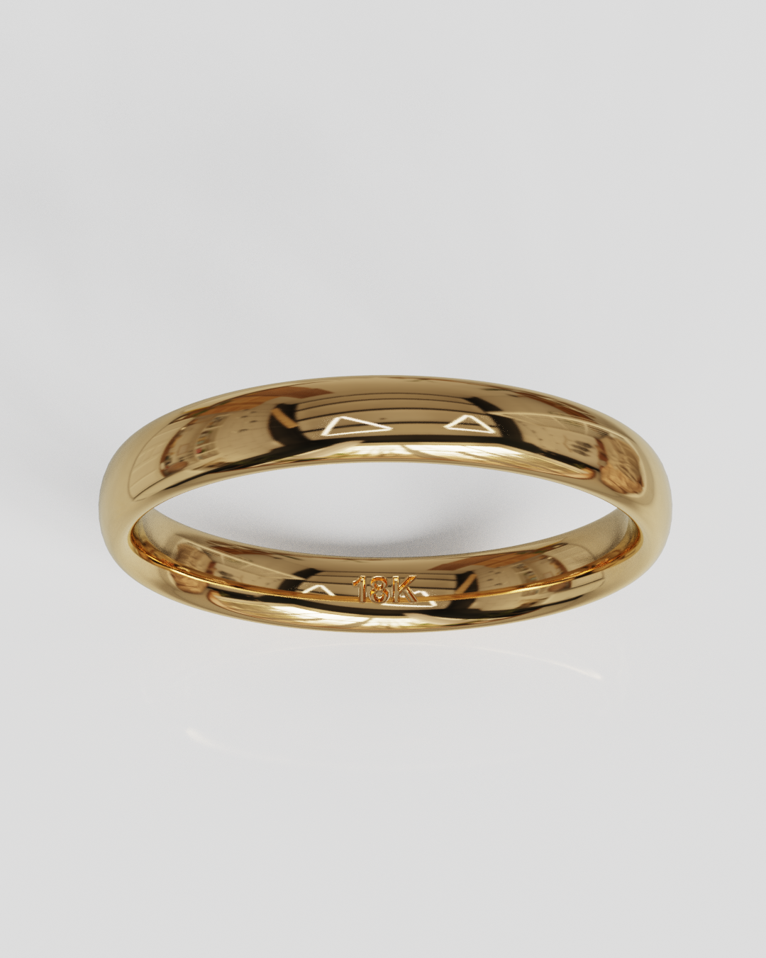 Argolla Mediacaña 3mm 3gramos oro rosa 18K