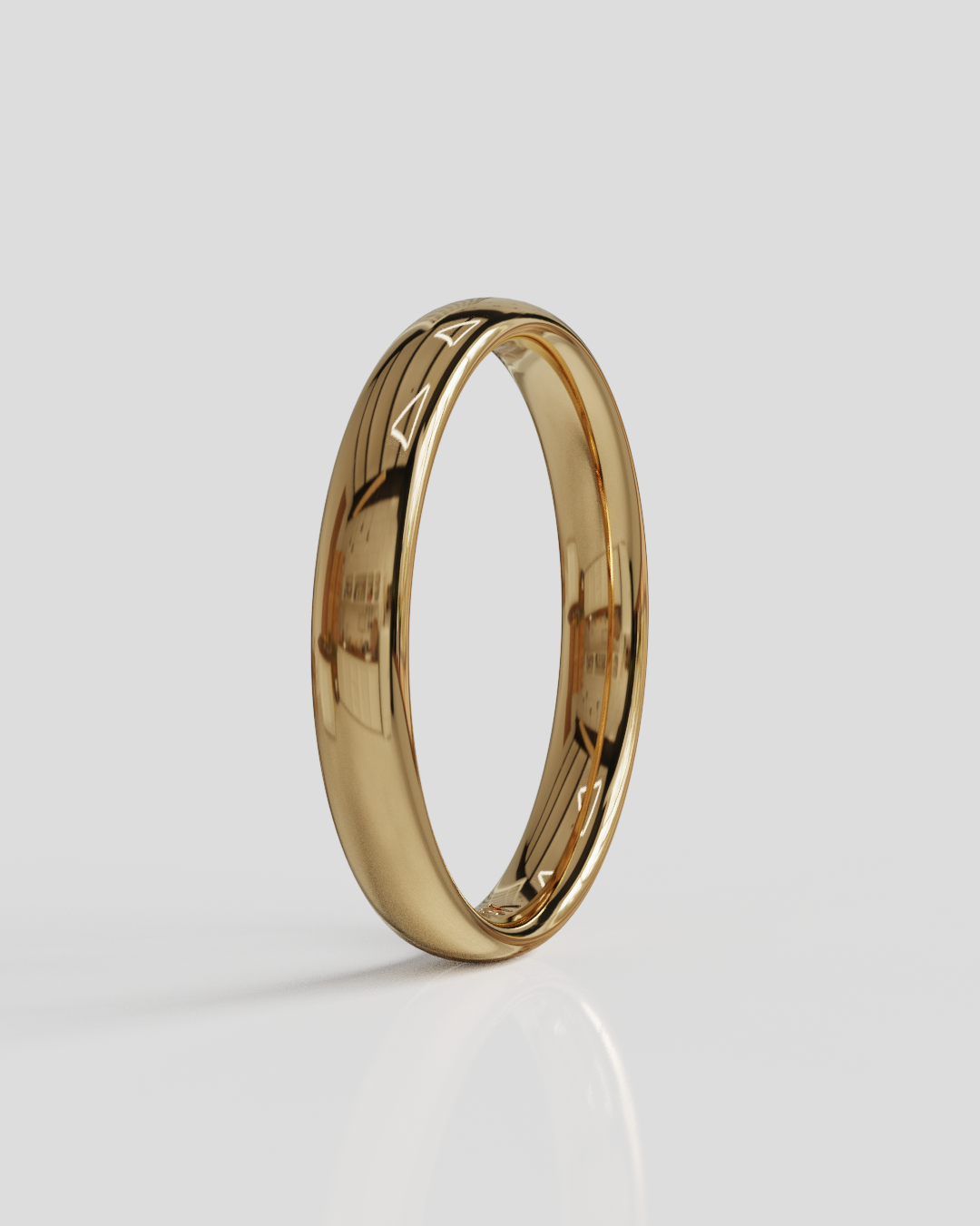 Argolla Mediacaña 3mm 3gramos oro rosa 18K