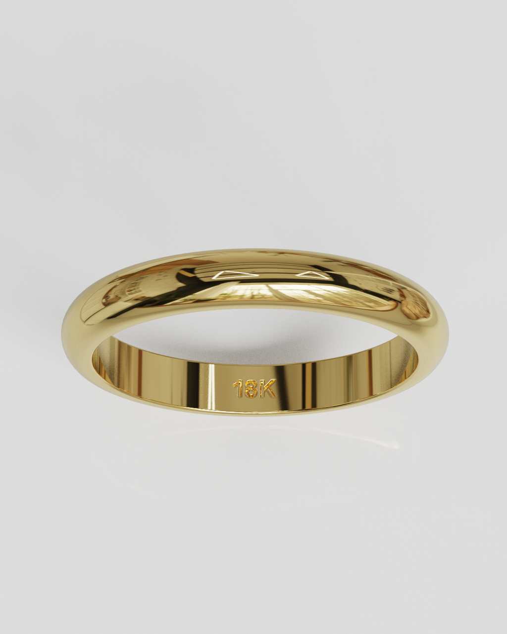 Argolla Inglesa 3mm 3,5gramos oro amarillo 18K