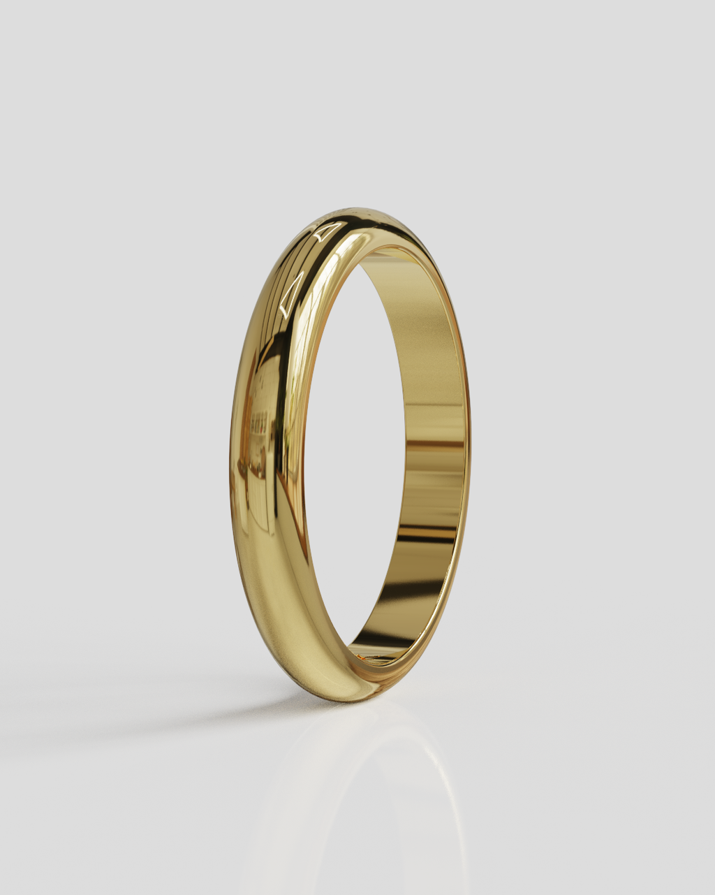 Argolla Inglesa 3mm 3,5gramos oro amarillo 18K