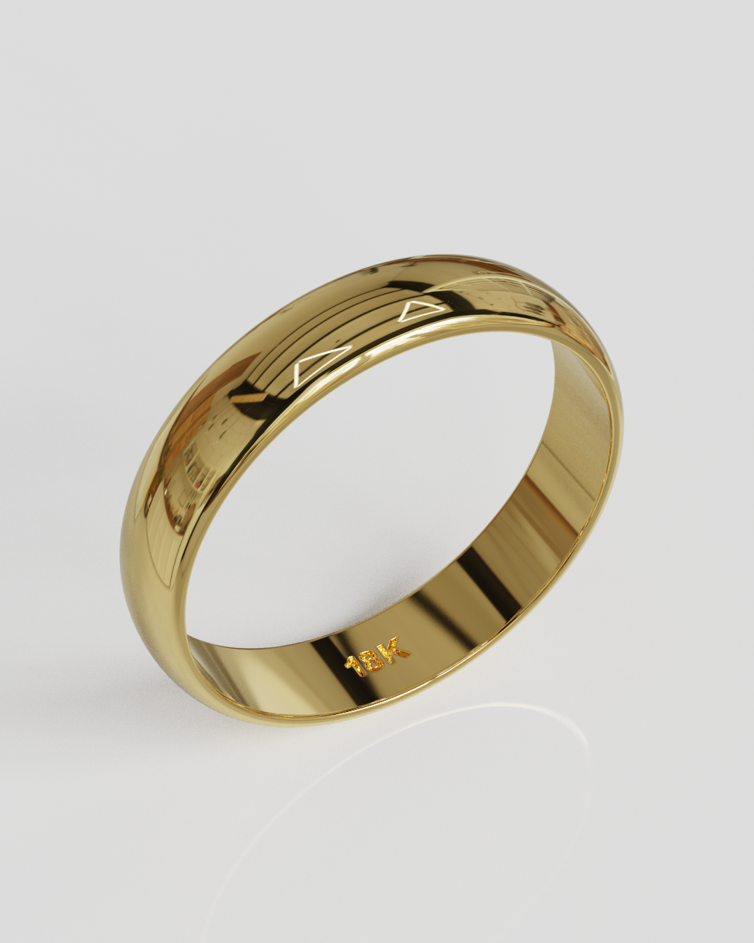 Argolla Inglesa 4mm 3gramos oro amarillo 18K