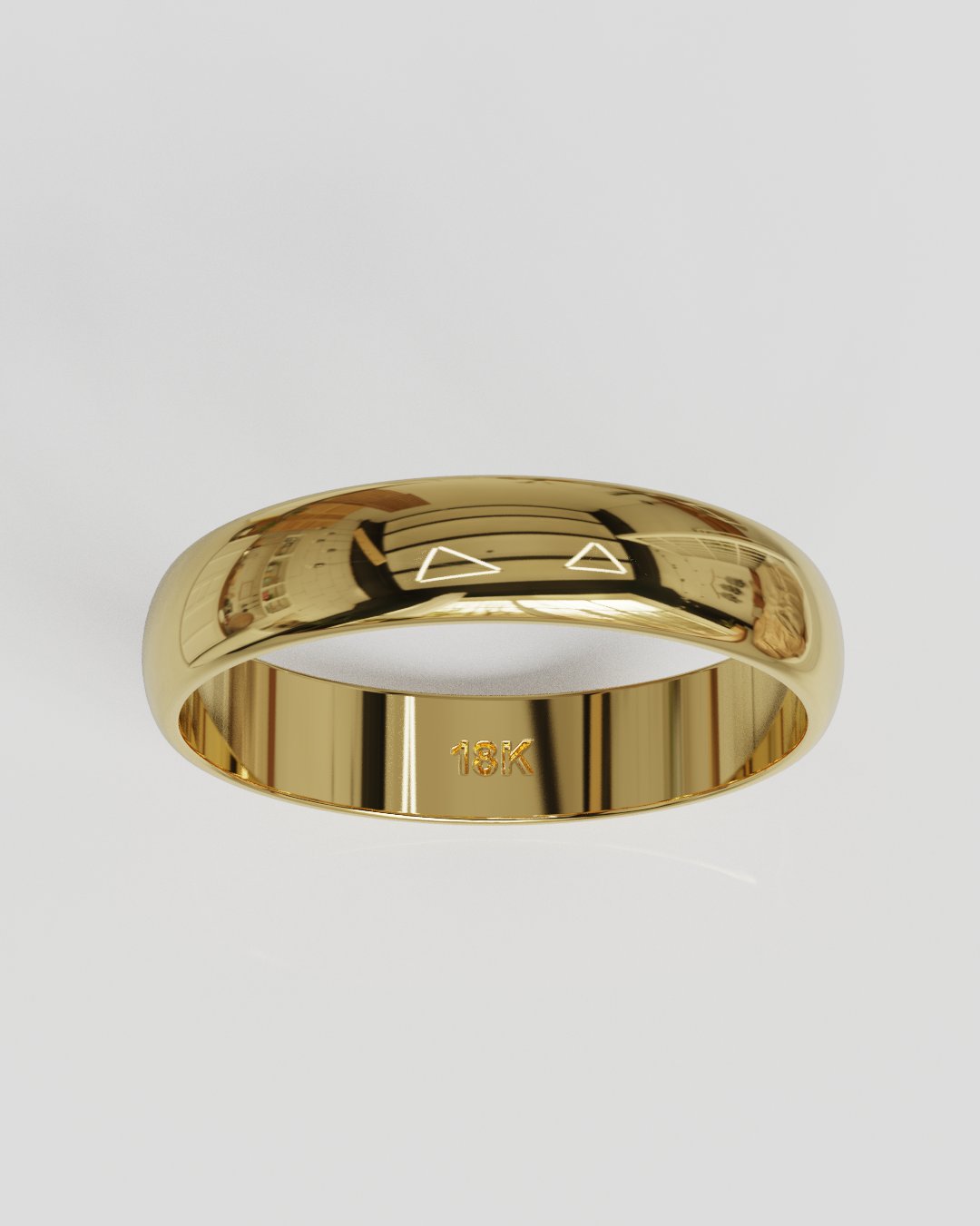 Argolla Inglesa 4mm 3gramos oro amarillo 18K