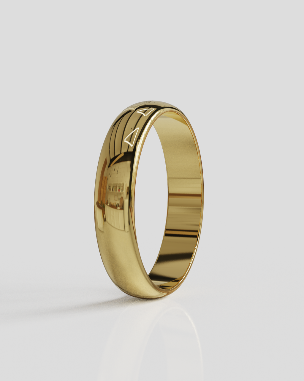 Argolla Inglesa 4mm 3gramos oro amarillo 18K