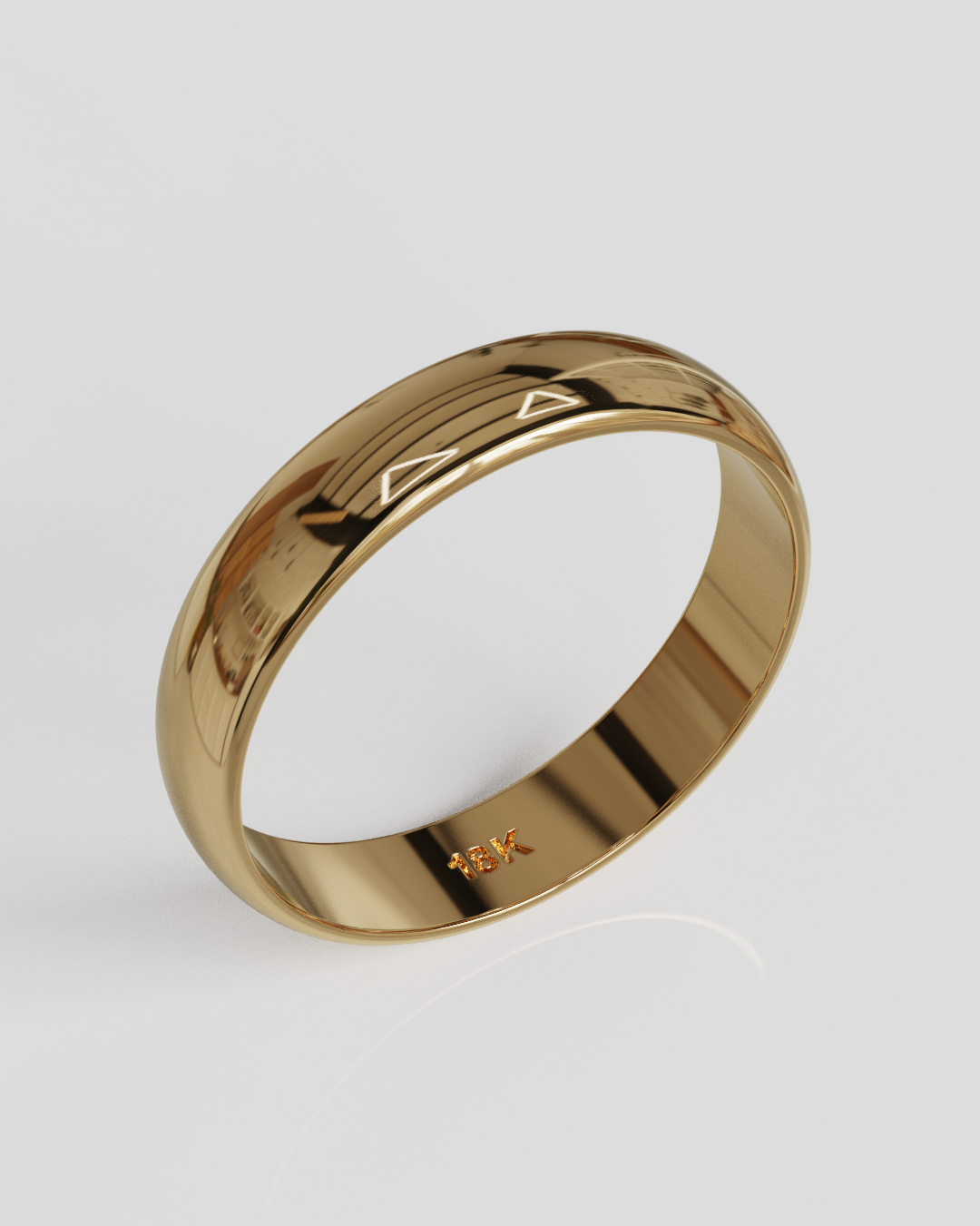 Argolla Inglesa 4mm 3gramos oro rosa 18K