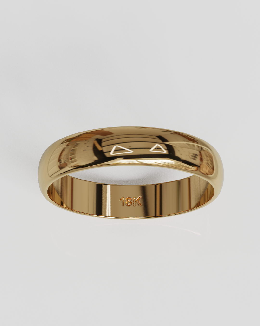 Argolla Inglesa 4mm 3gramos oro rosa 18K