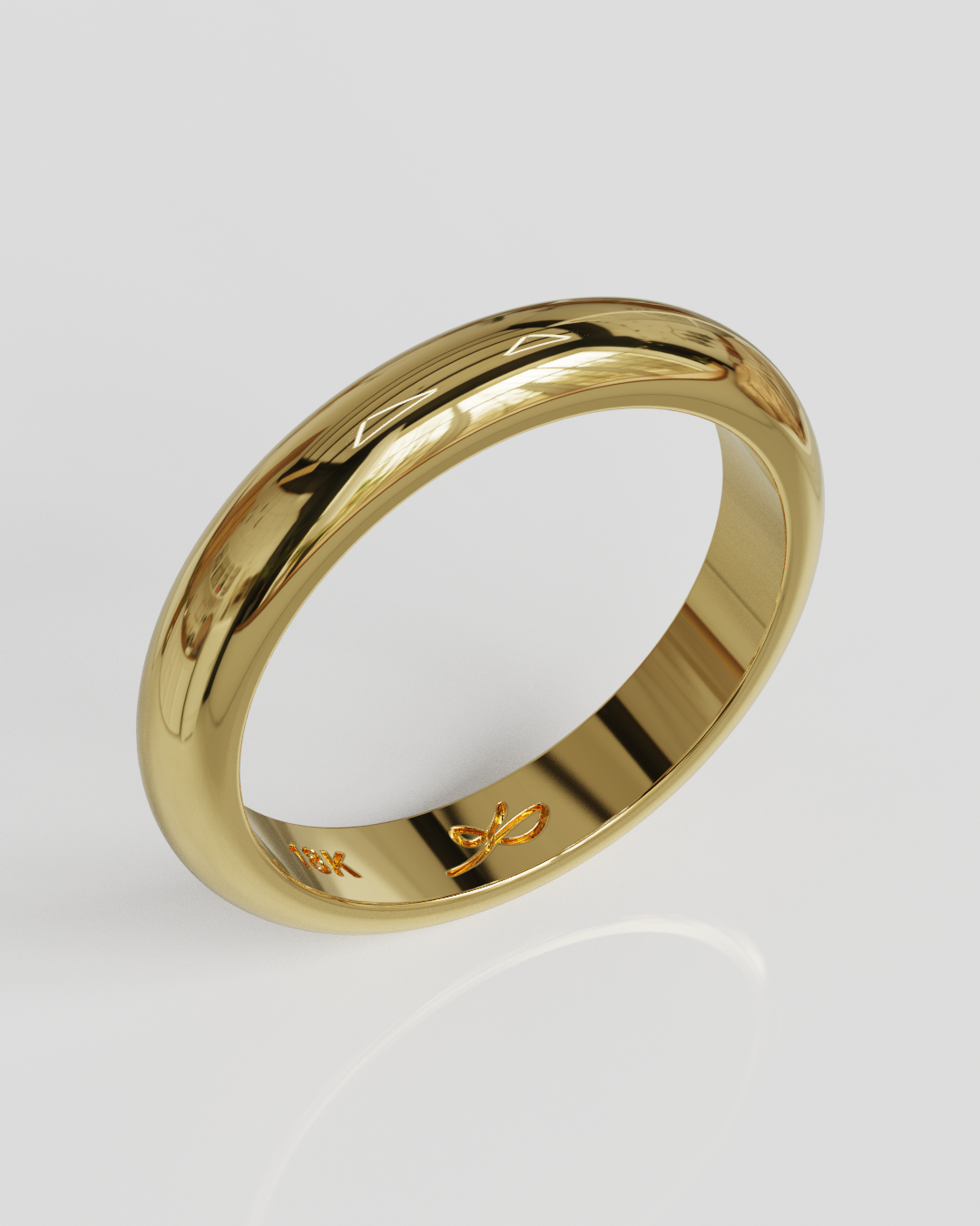 Argolla Inglesa 3mm 5gramos oro amarillo 18K