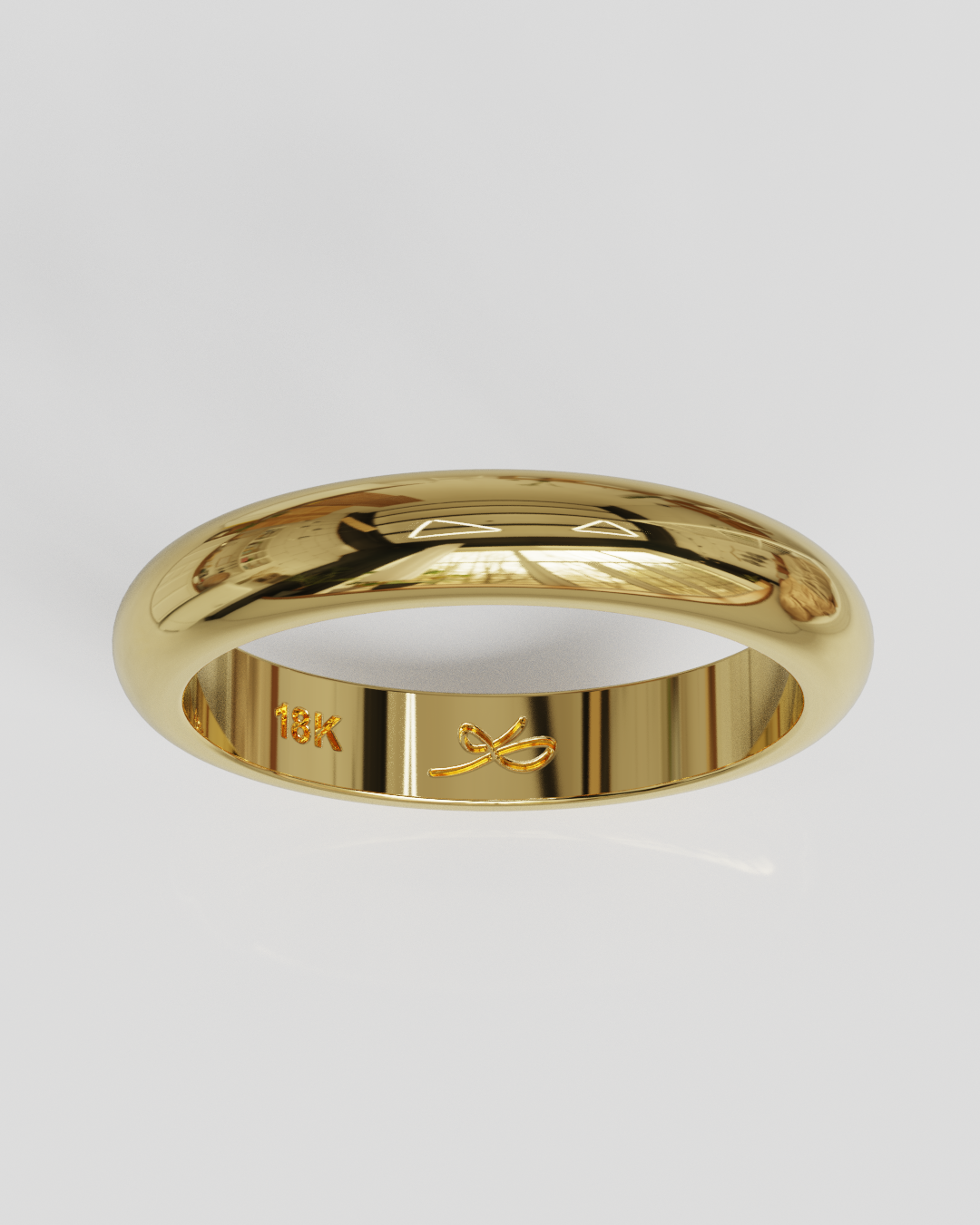 Argolla Inglesa 3mm 5gramos oro amarillo 18K