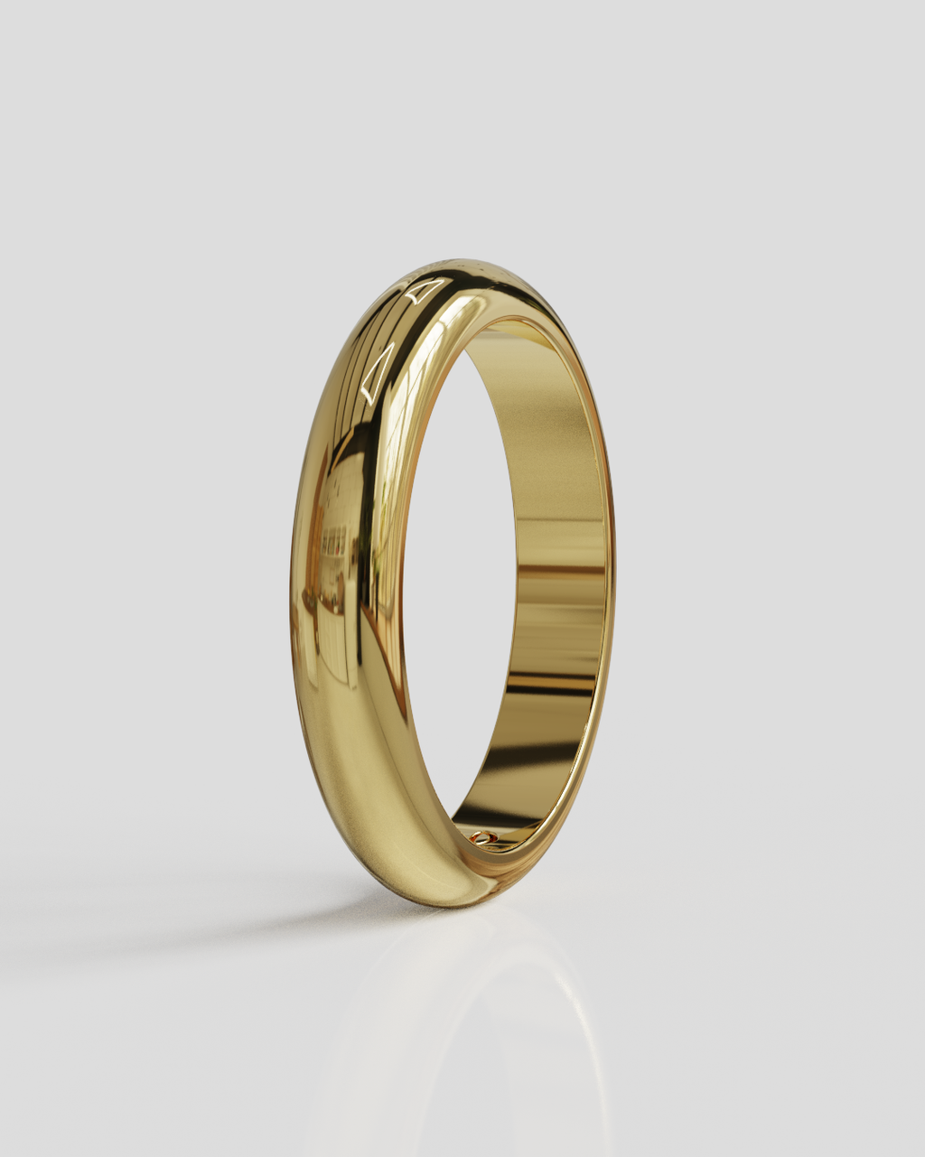 Argolla Inglesa 3mm 5gramos oro amarillo 18K