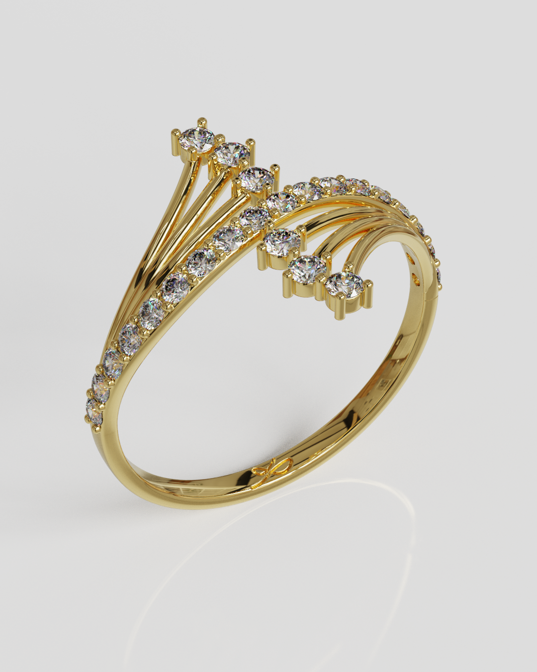 Anillo Nalia oro amarillo 18K