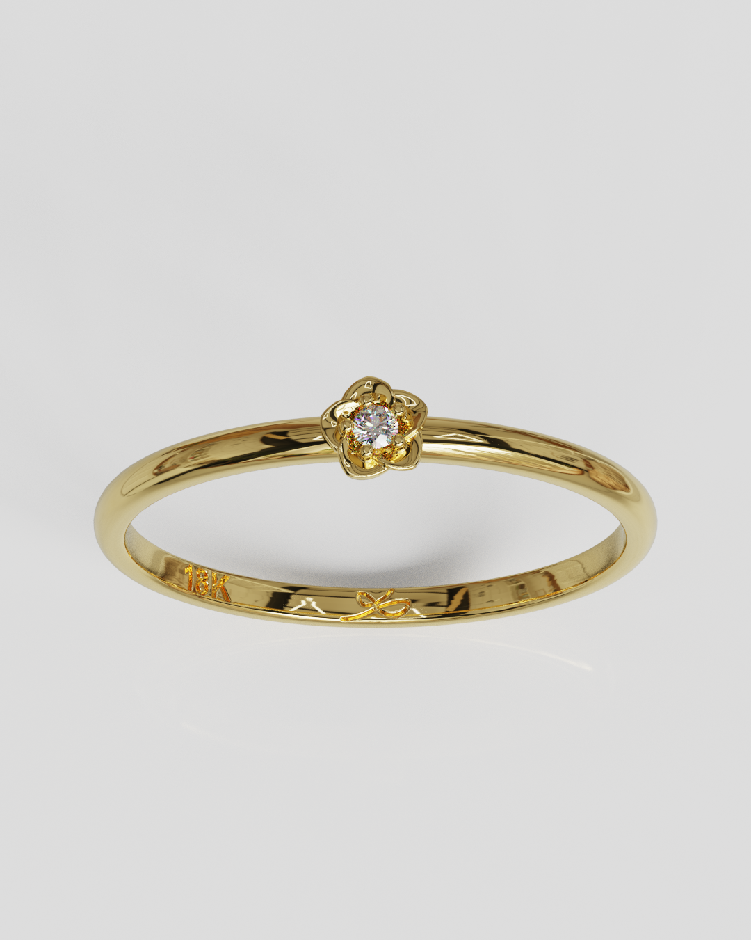 Anillo trini oro amarillo 18K