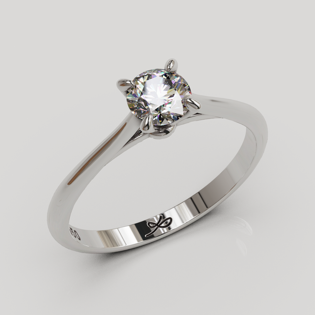 Anillo solitario Baggy Plata