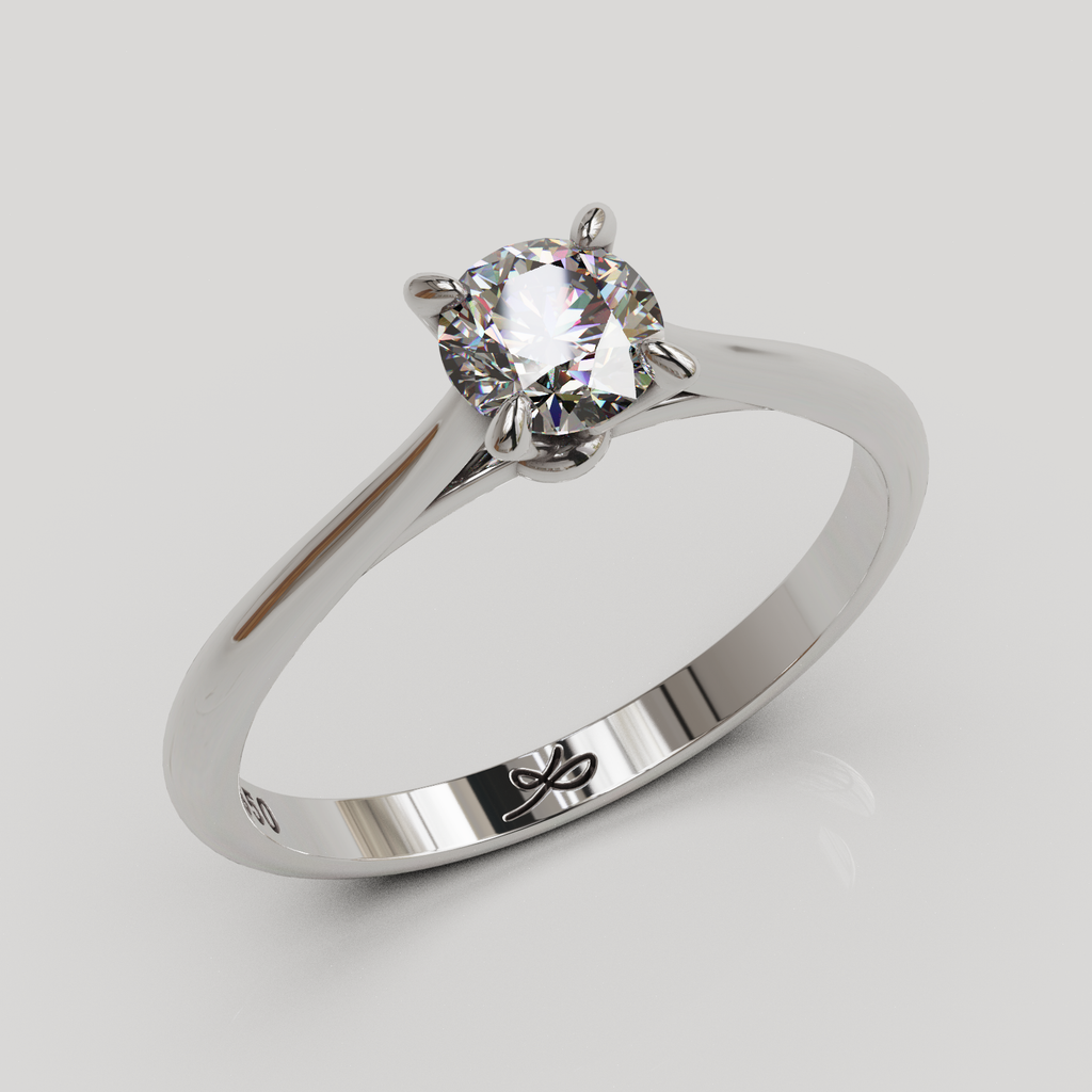 Anillo solitario Baggy Plata