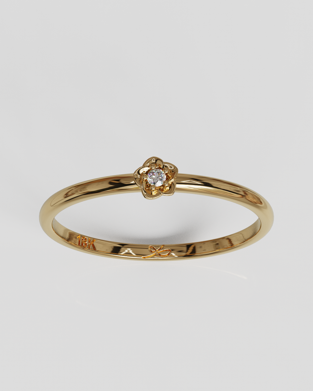 Anillo trini oro rosa 18K