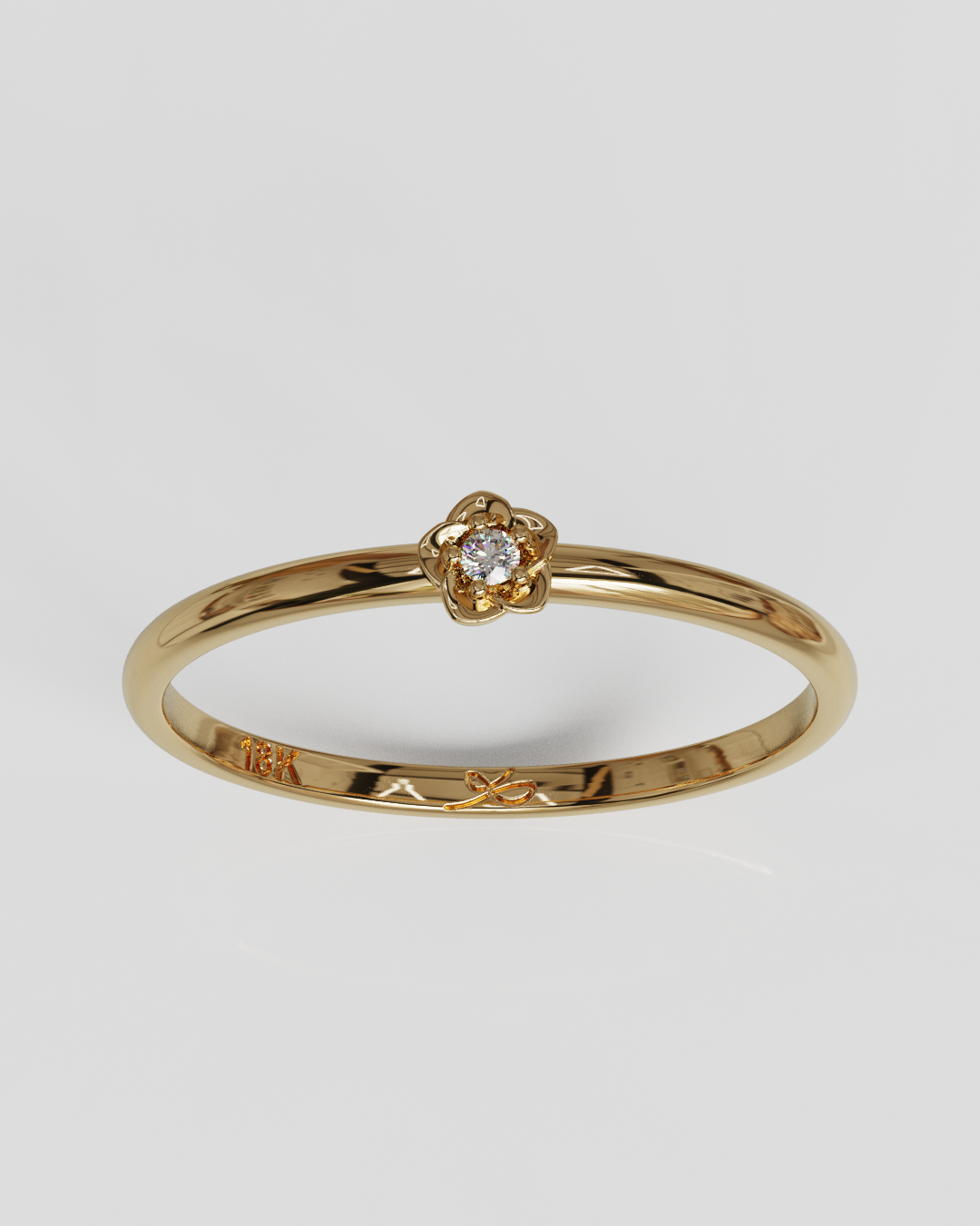 Anillo trini oro rosa 18K