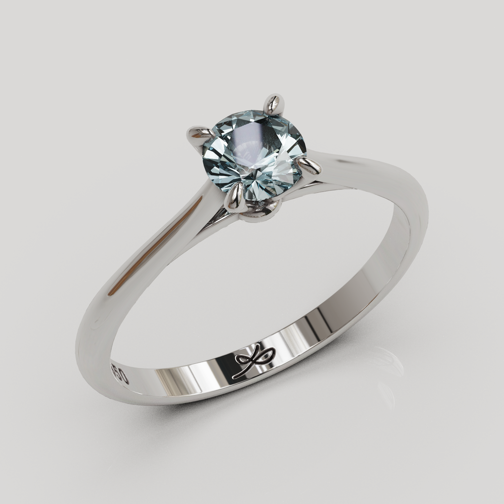 Anillo solitario Baggy Plata