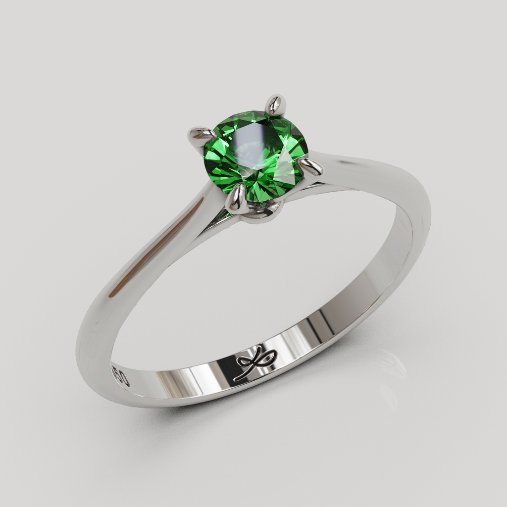 Anillo solitario Baggy Plata