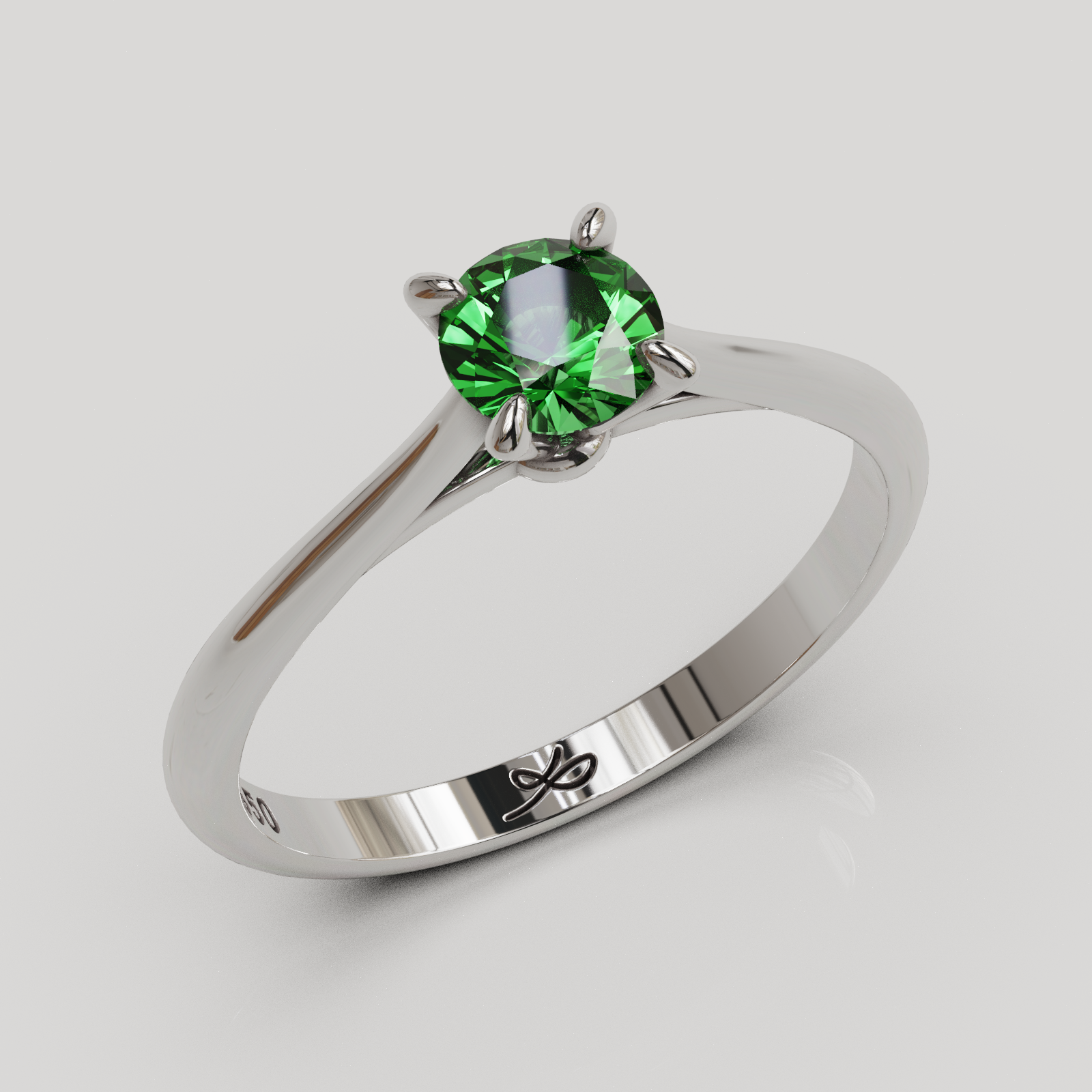 Anillo solitario Baggy Plata