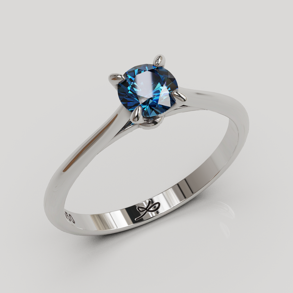 Anillo solitario Baggy Plata