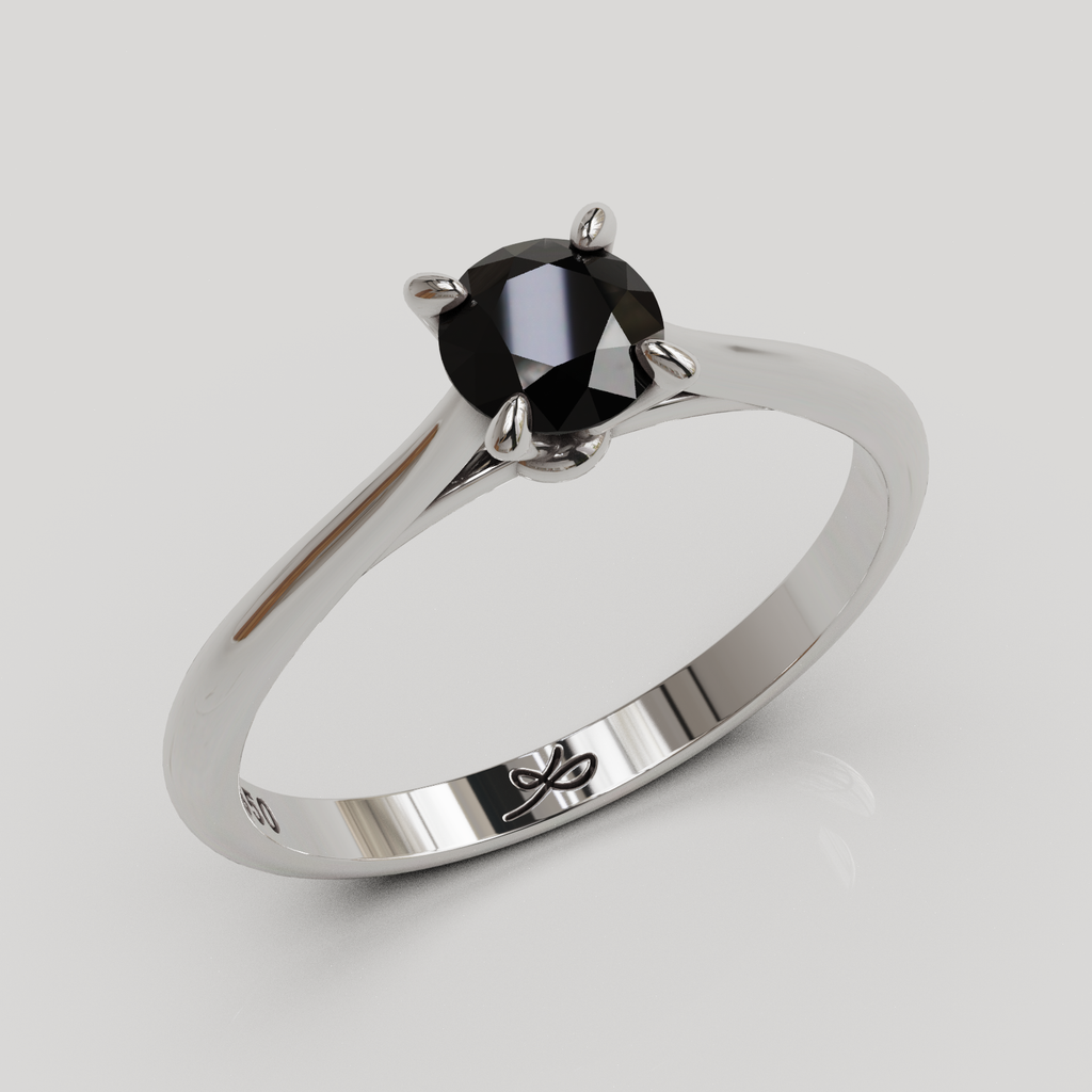 Anillo solitario Baggy Plata