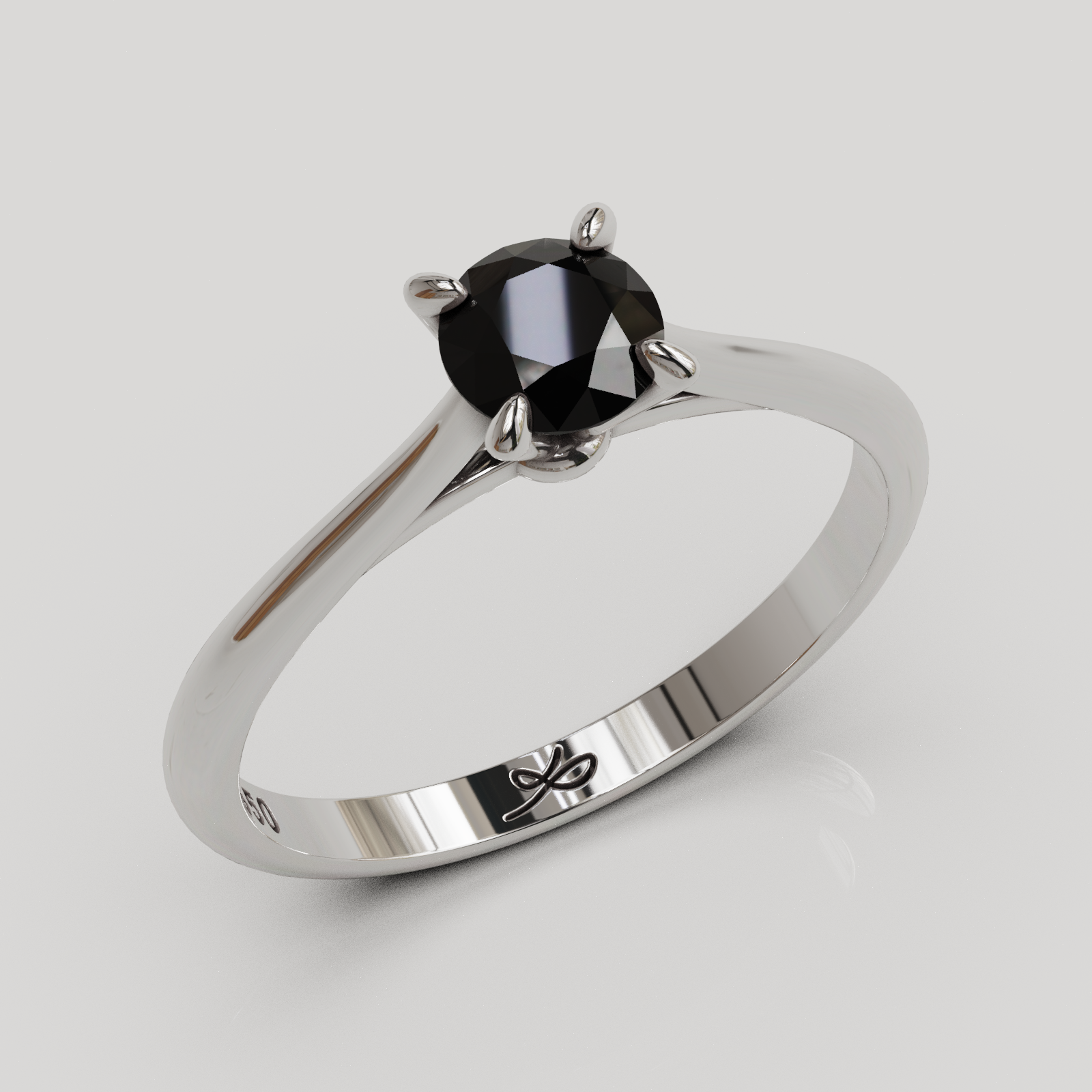 Anillo solitario Baggy Plata