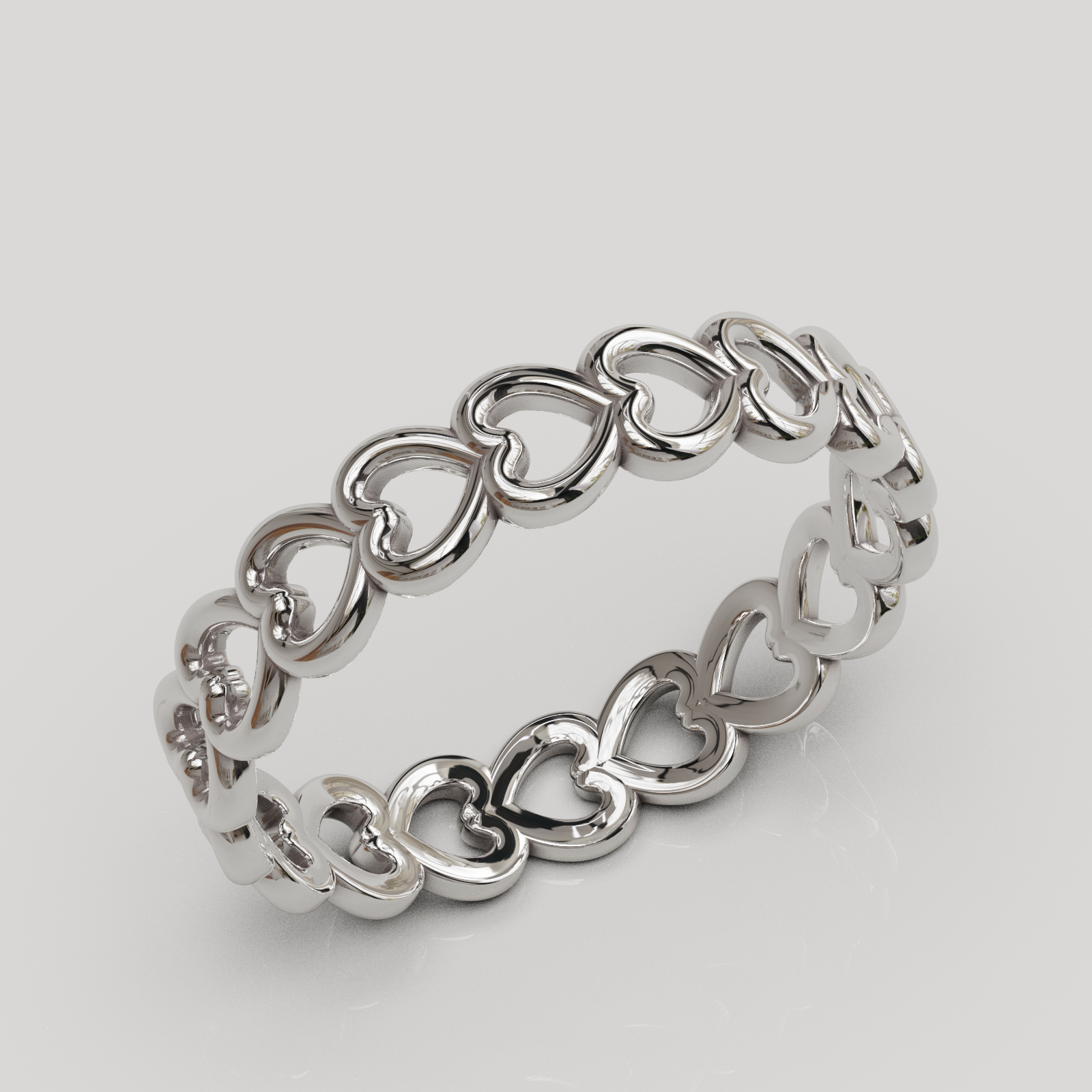 Anillo Corazones plata