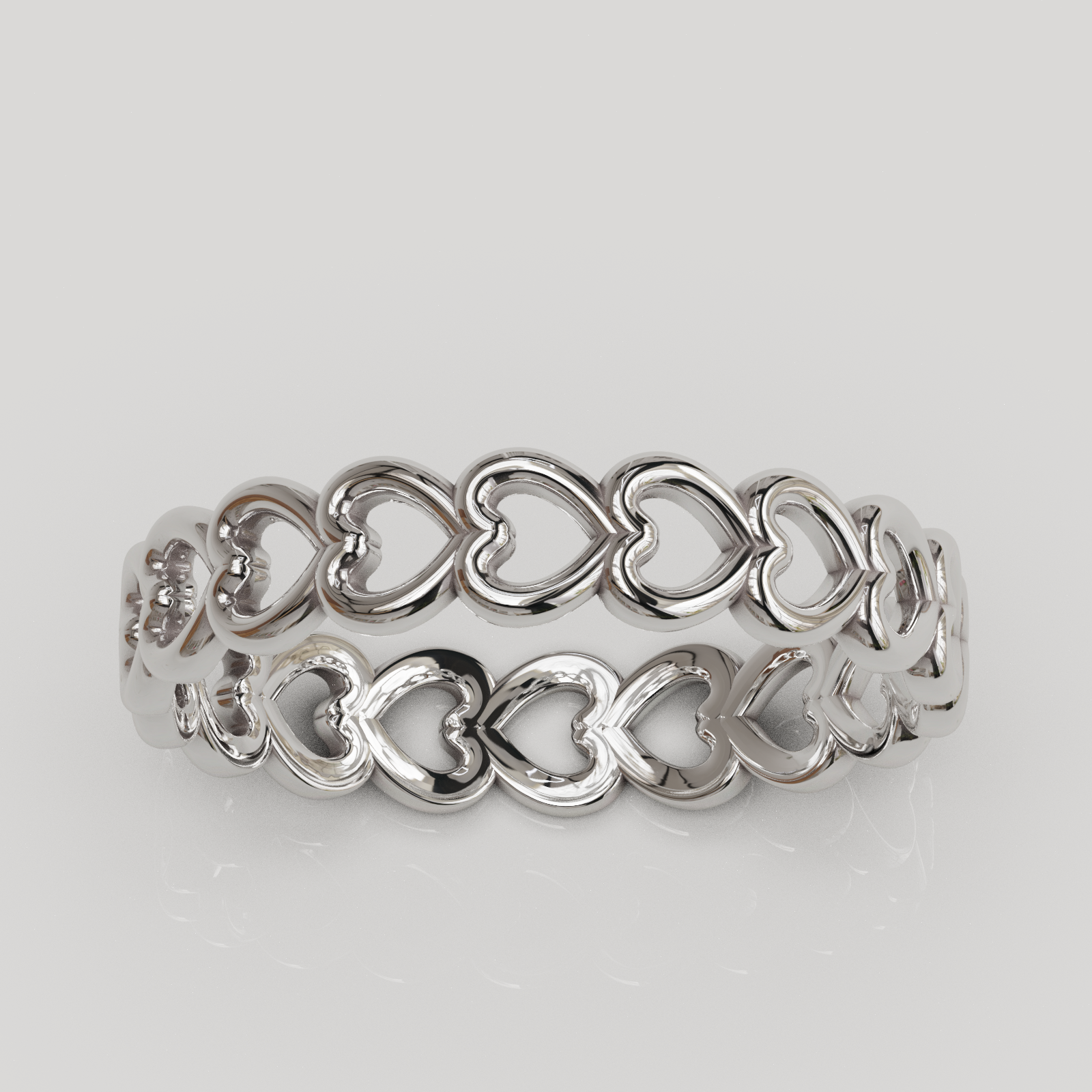 Anillo Corazones plata