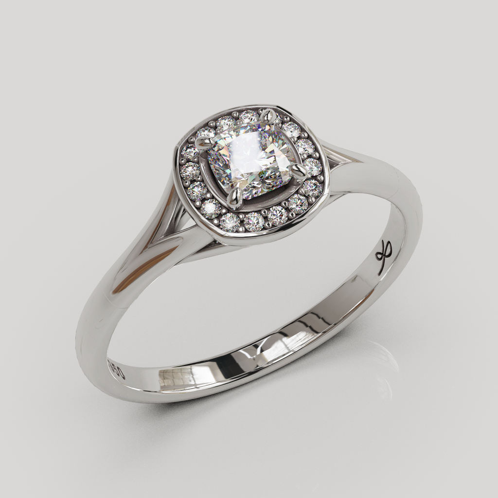 Anillo Halo Majestic plata