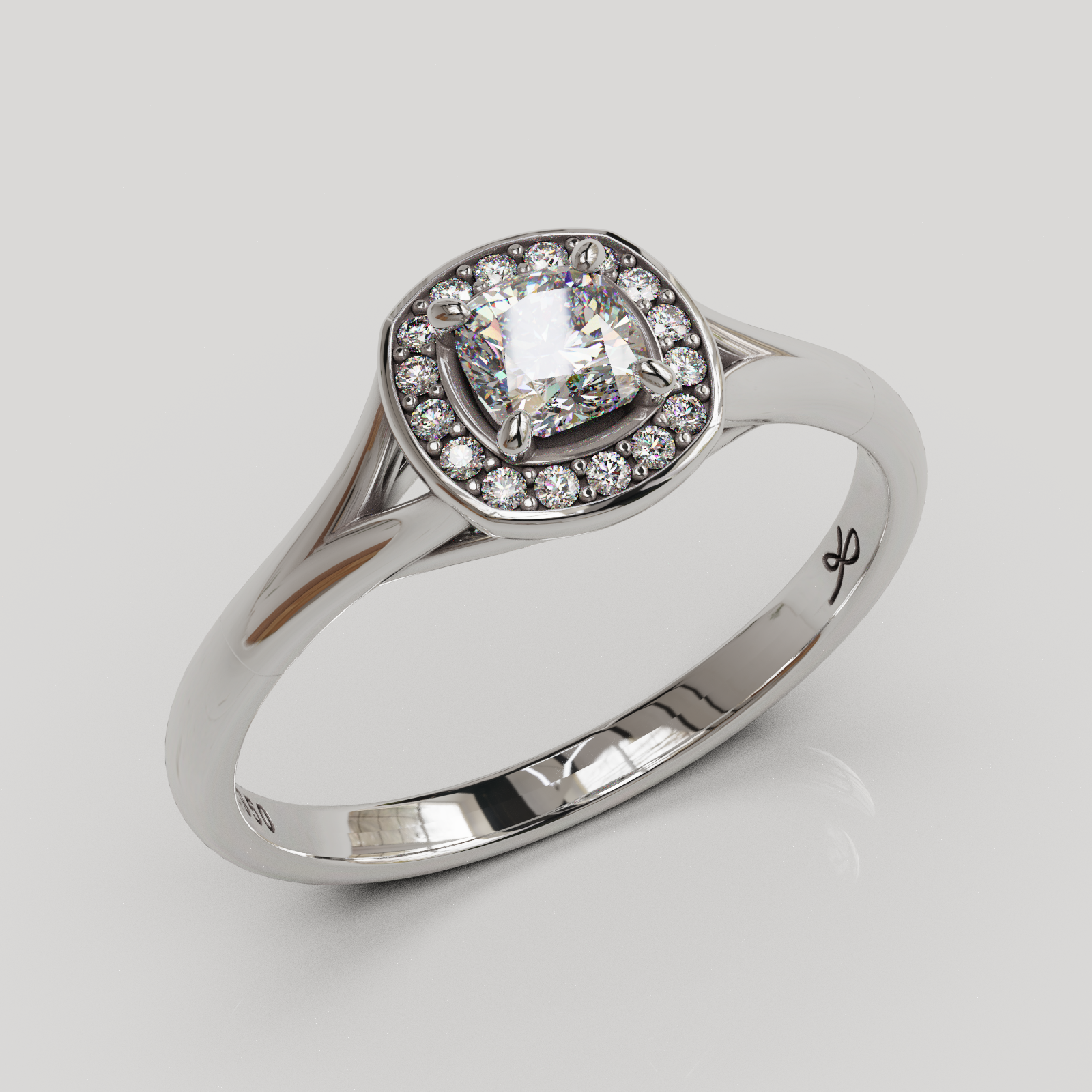 Anillo Halo Majestic plata