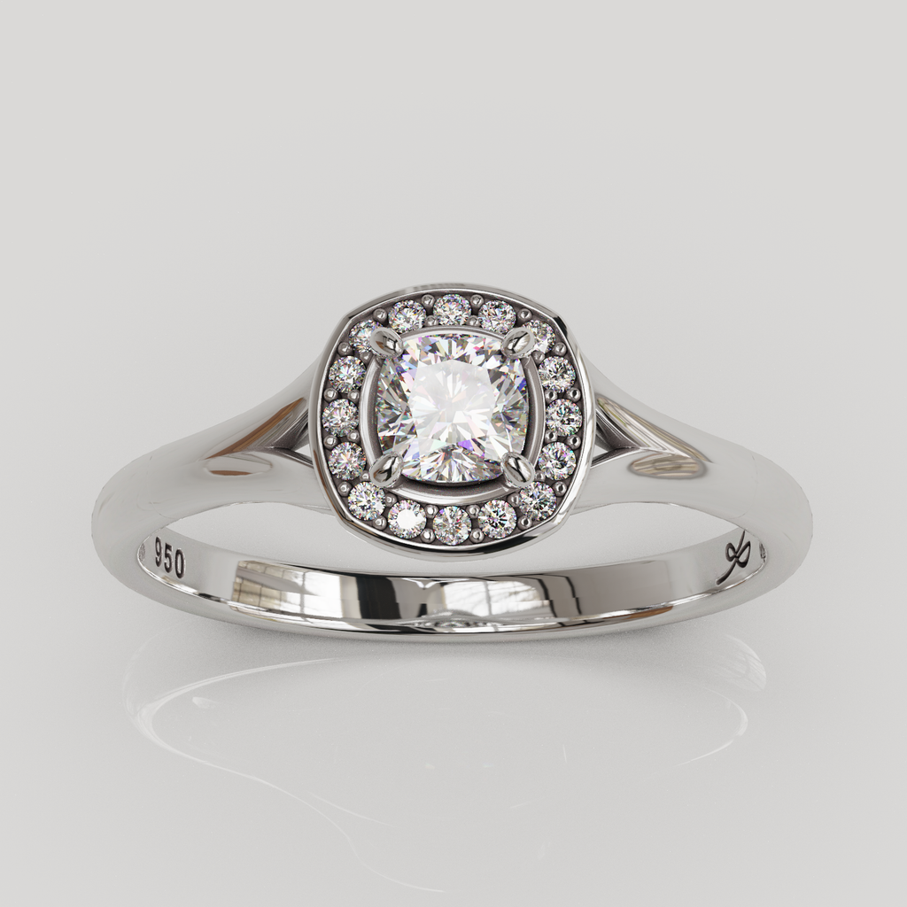 Anillo Halo Majestic plata