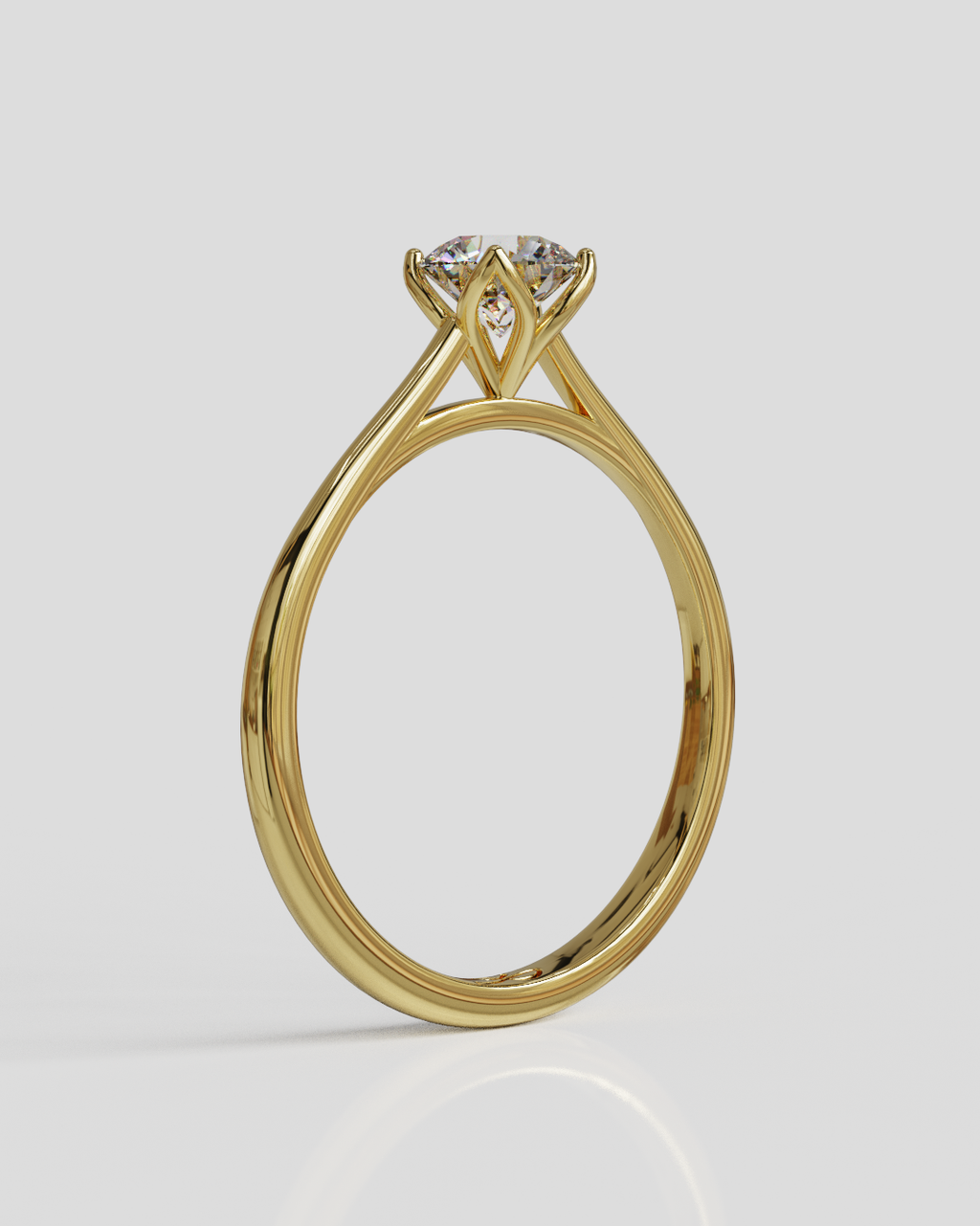 Anillo Tulipa oro amarillo 18K
