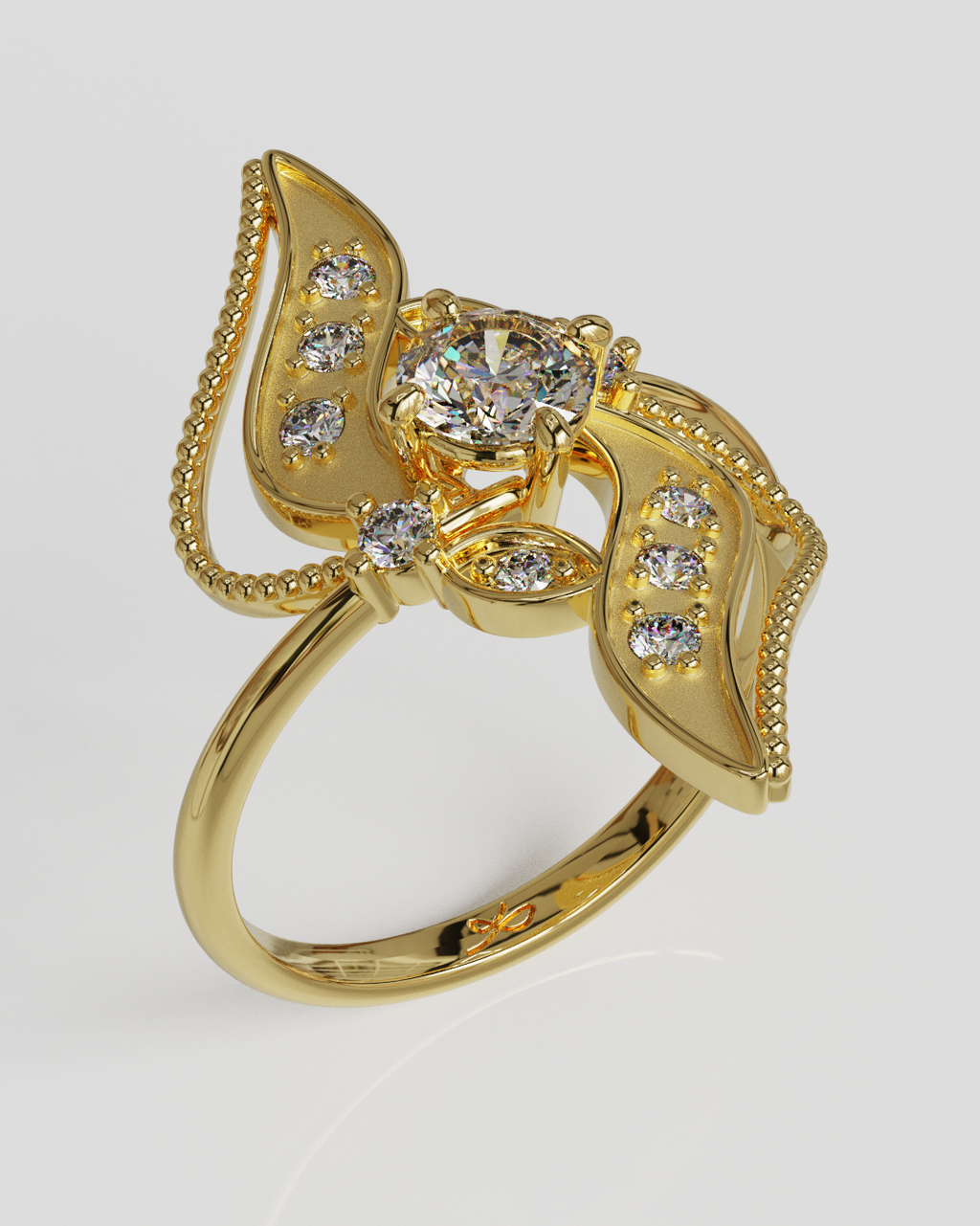 Anillo Ume oro amarillo 18K