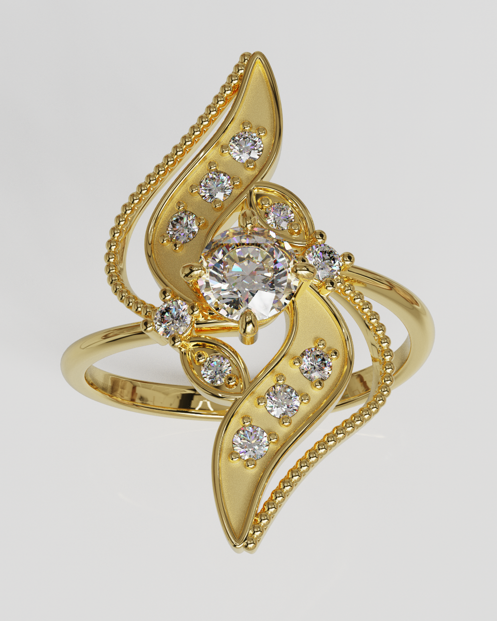 Anillo Ume oro amarillo 18K