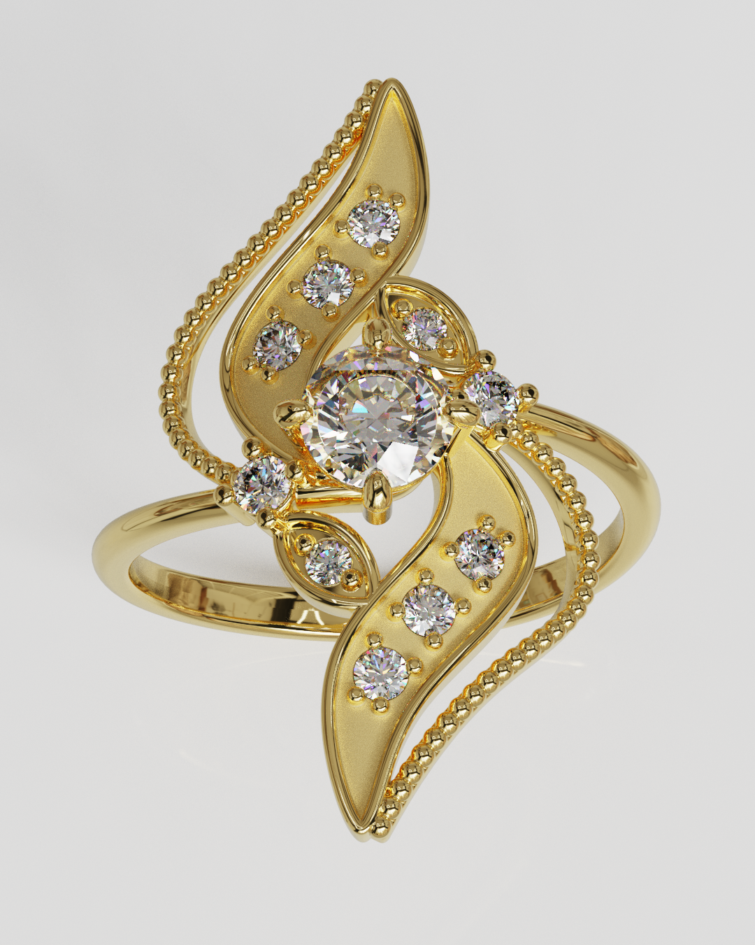 Anillo Ume oro amarillo 18K