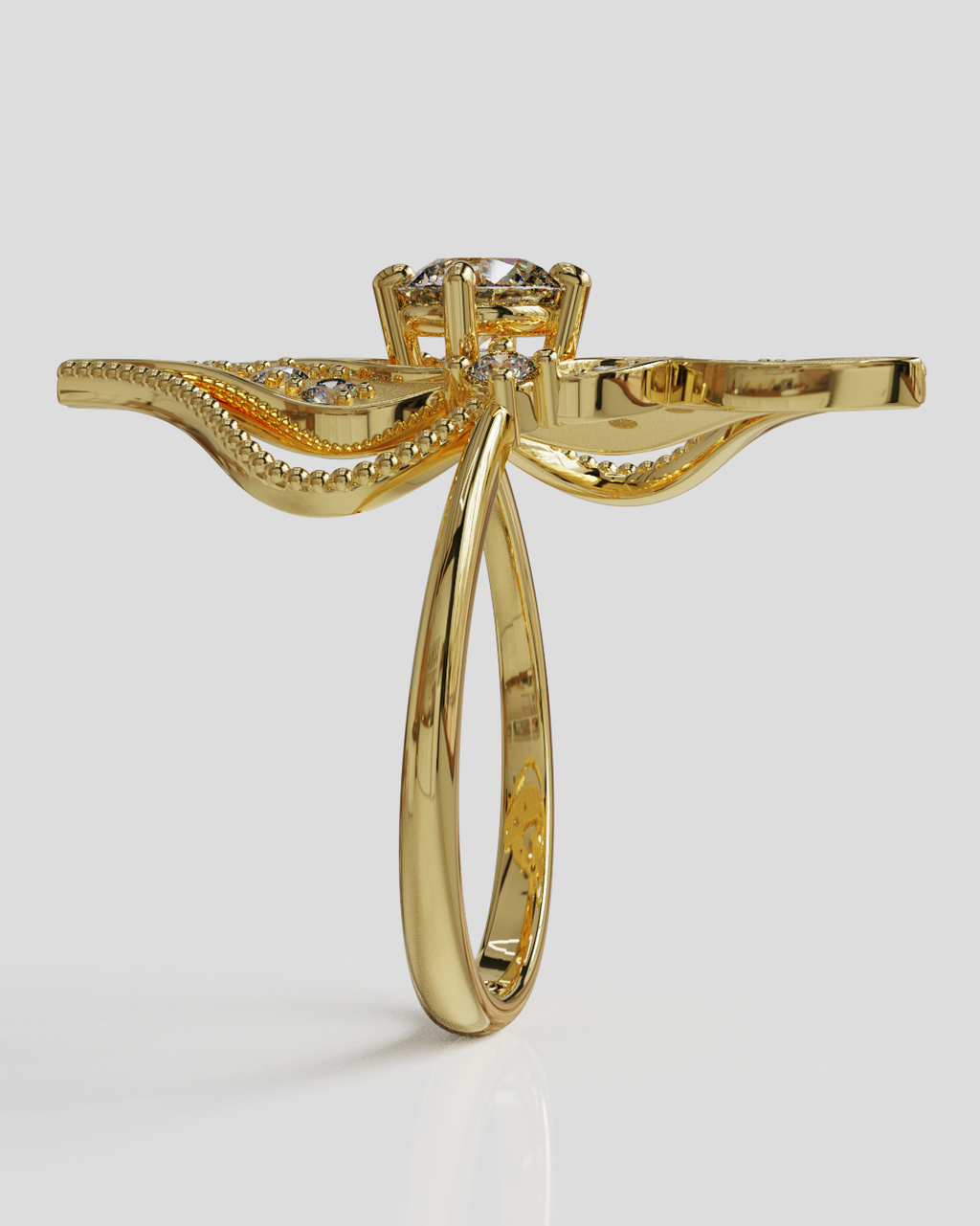 Anillo Ume oro amarillo 18K